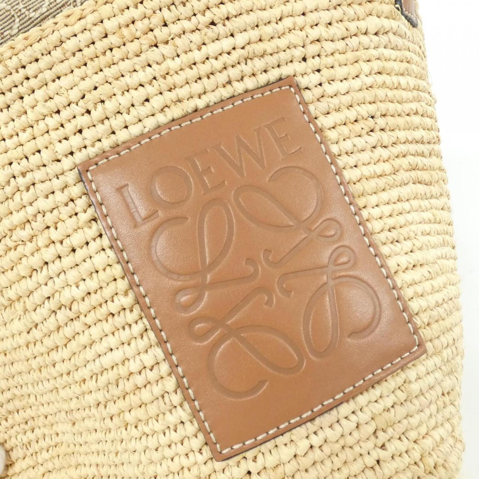 Raffia Canvas Shoulder Bag (Pre-Owned) - Loewe - Modalova