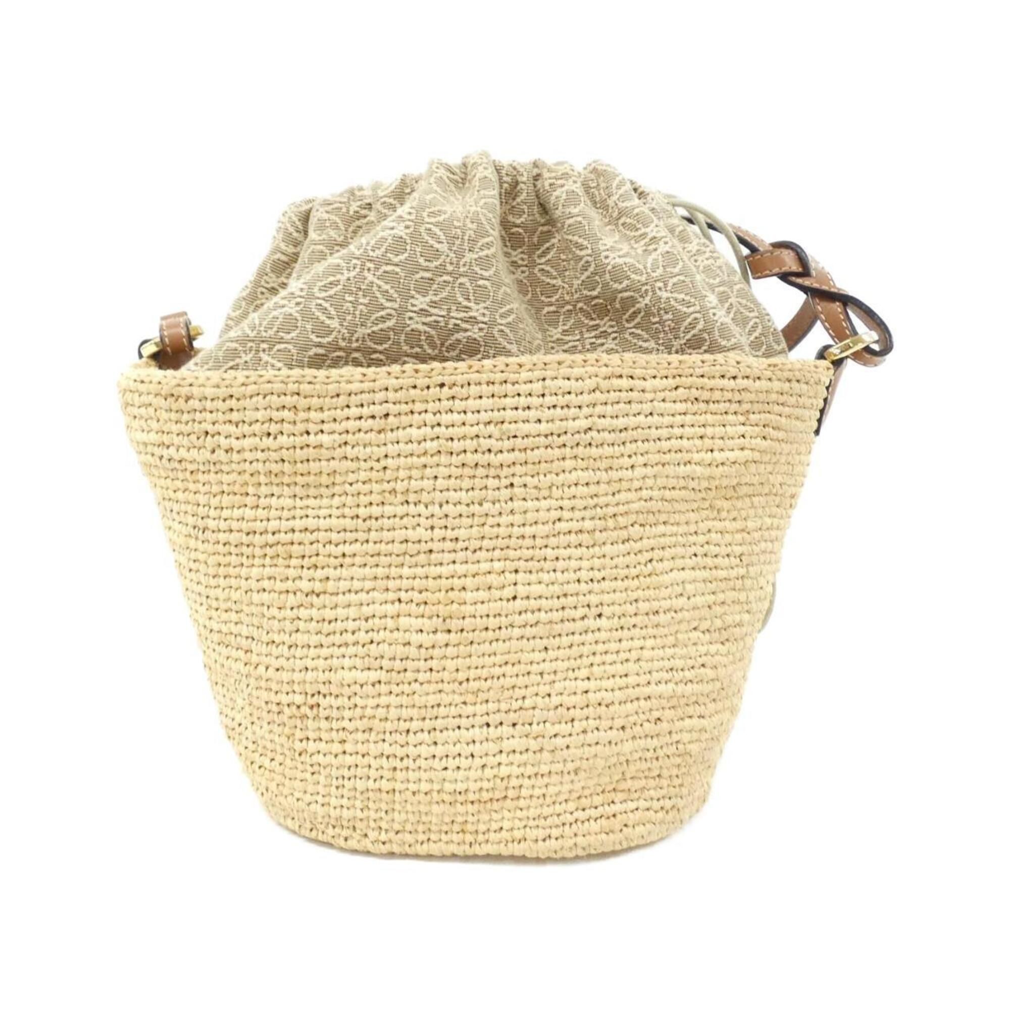 Raffia Canvas Shoulder Bag (Pre-Owned) - Loewe - Modalova