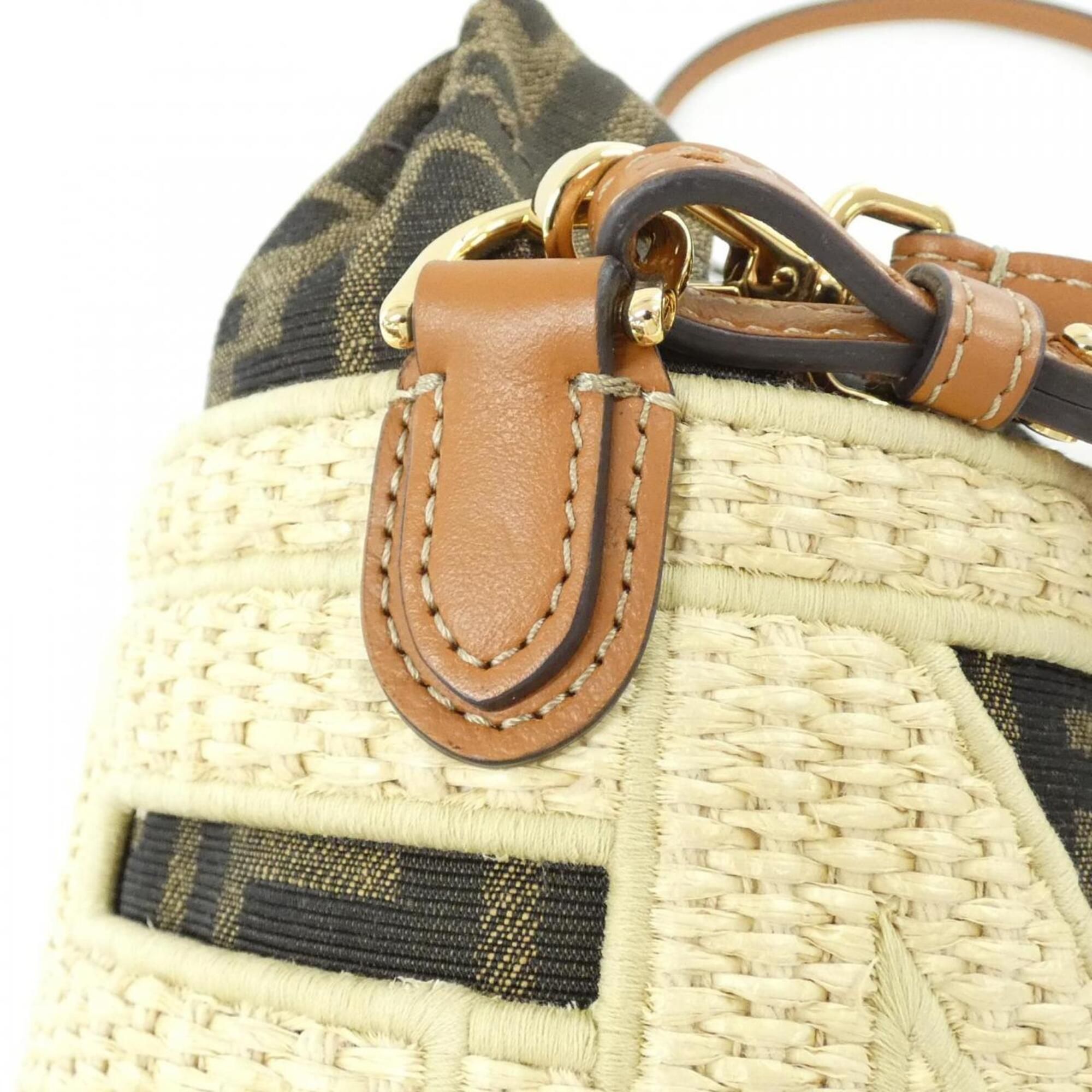 Canvas Straw Shoulder Bag (Pre-Owned) - Fendi - Modalova