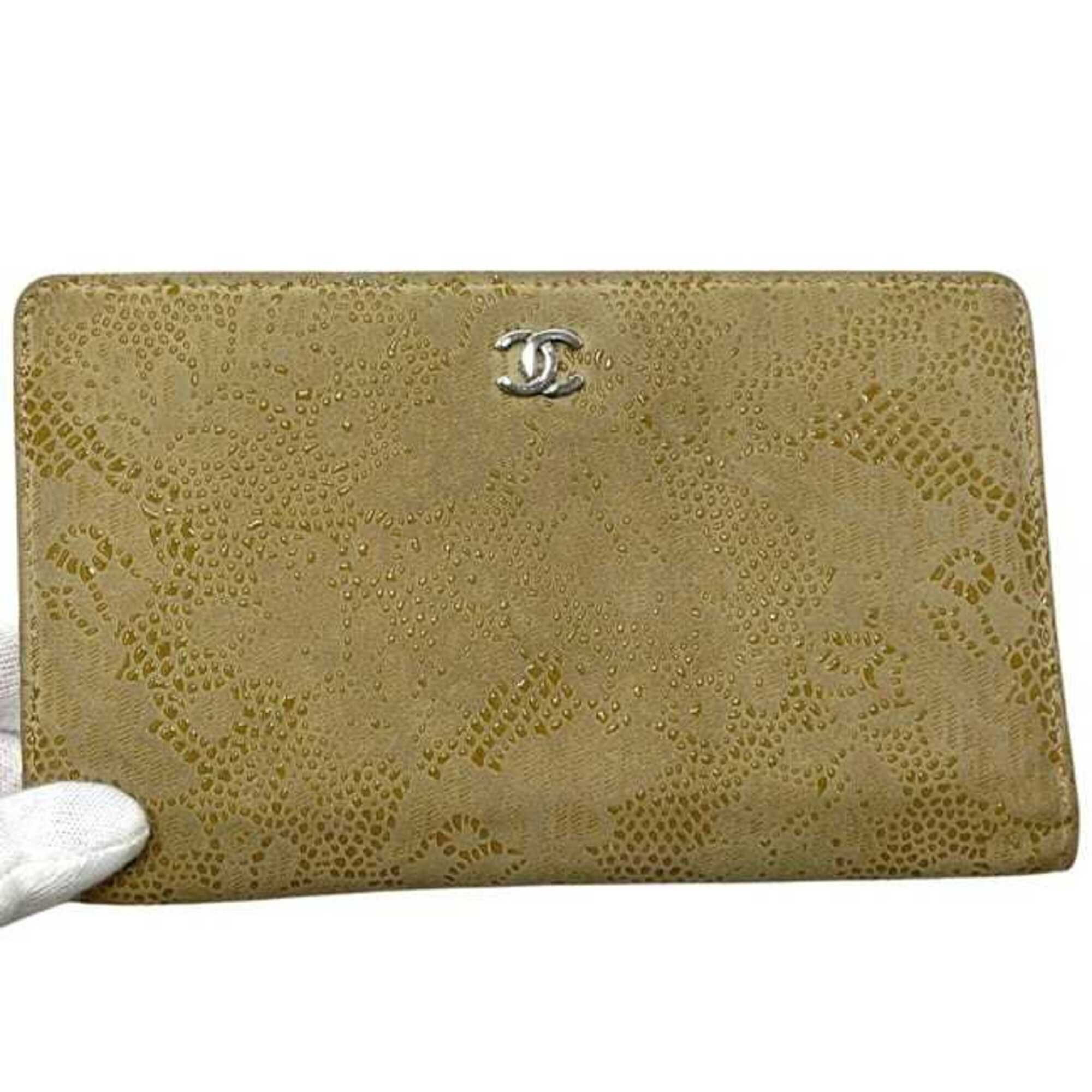 Leather Long Wallet (Bi-Fold) (Pre-Owned) - Chanel - Modalova