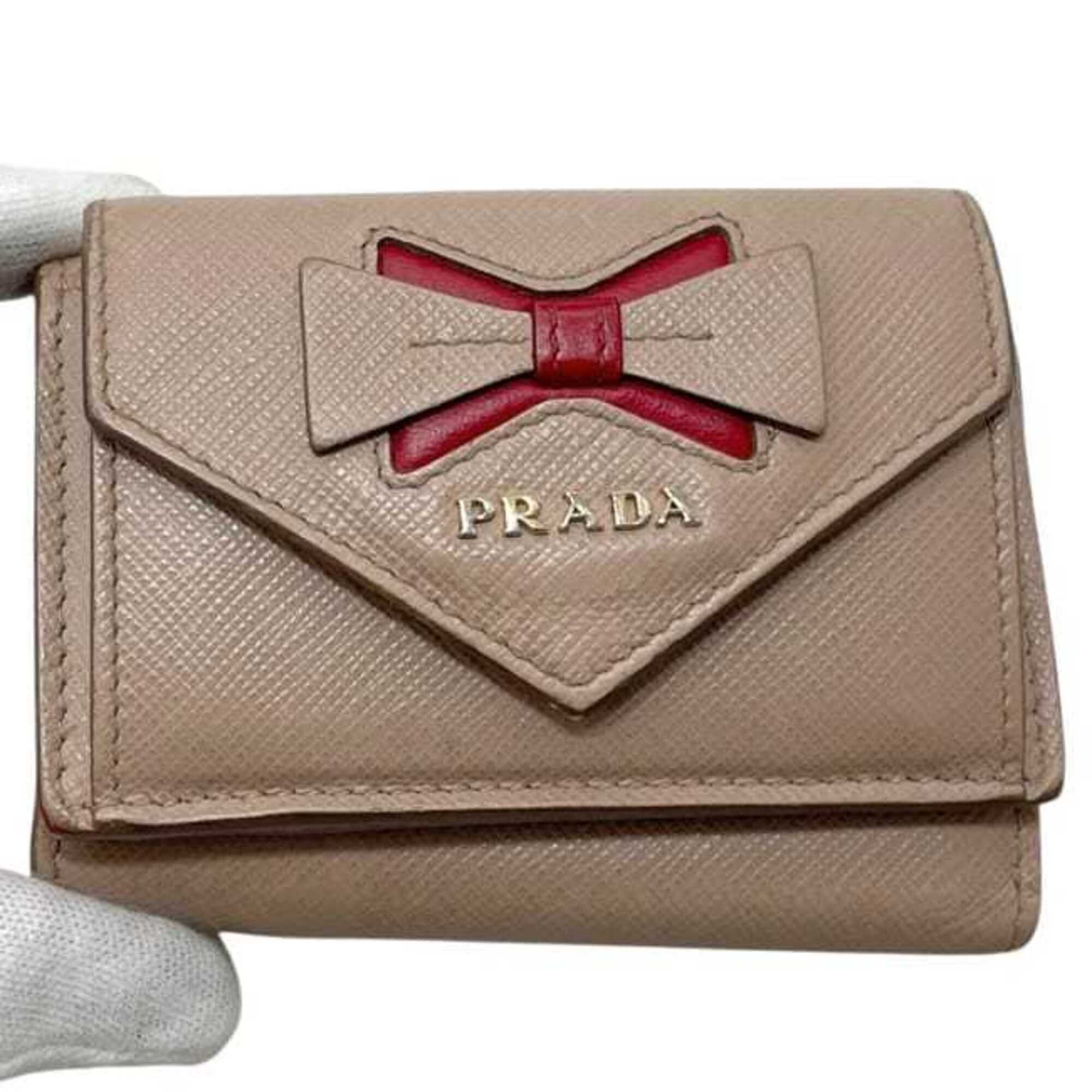 Saffiano Leather Wallet (Tri-Fold) (Pre-Owned) - Prada - Modalova
