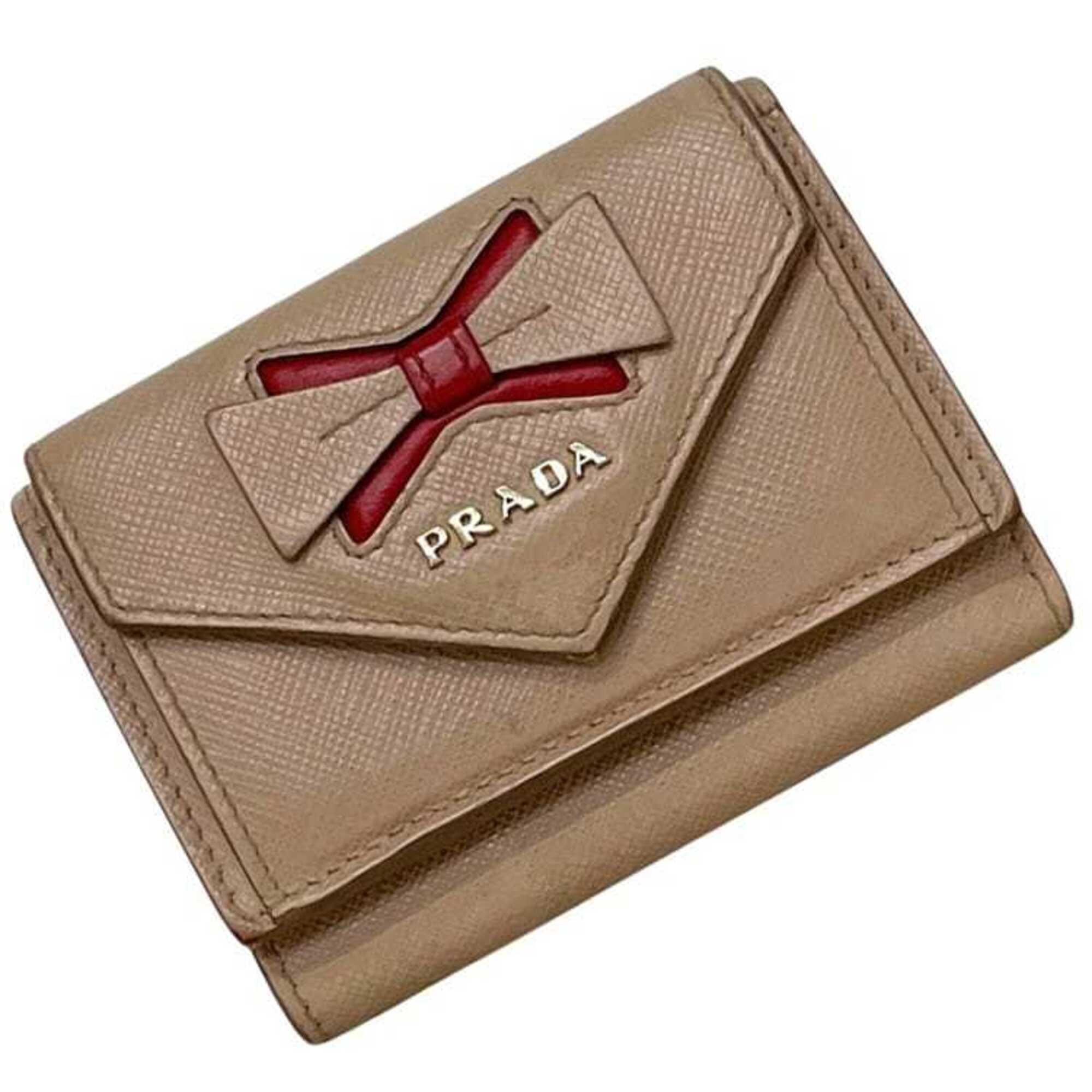 Saffiano Leather Wallet (Tri-Fold) (Pre-Owned) - Prada - Modalova