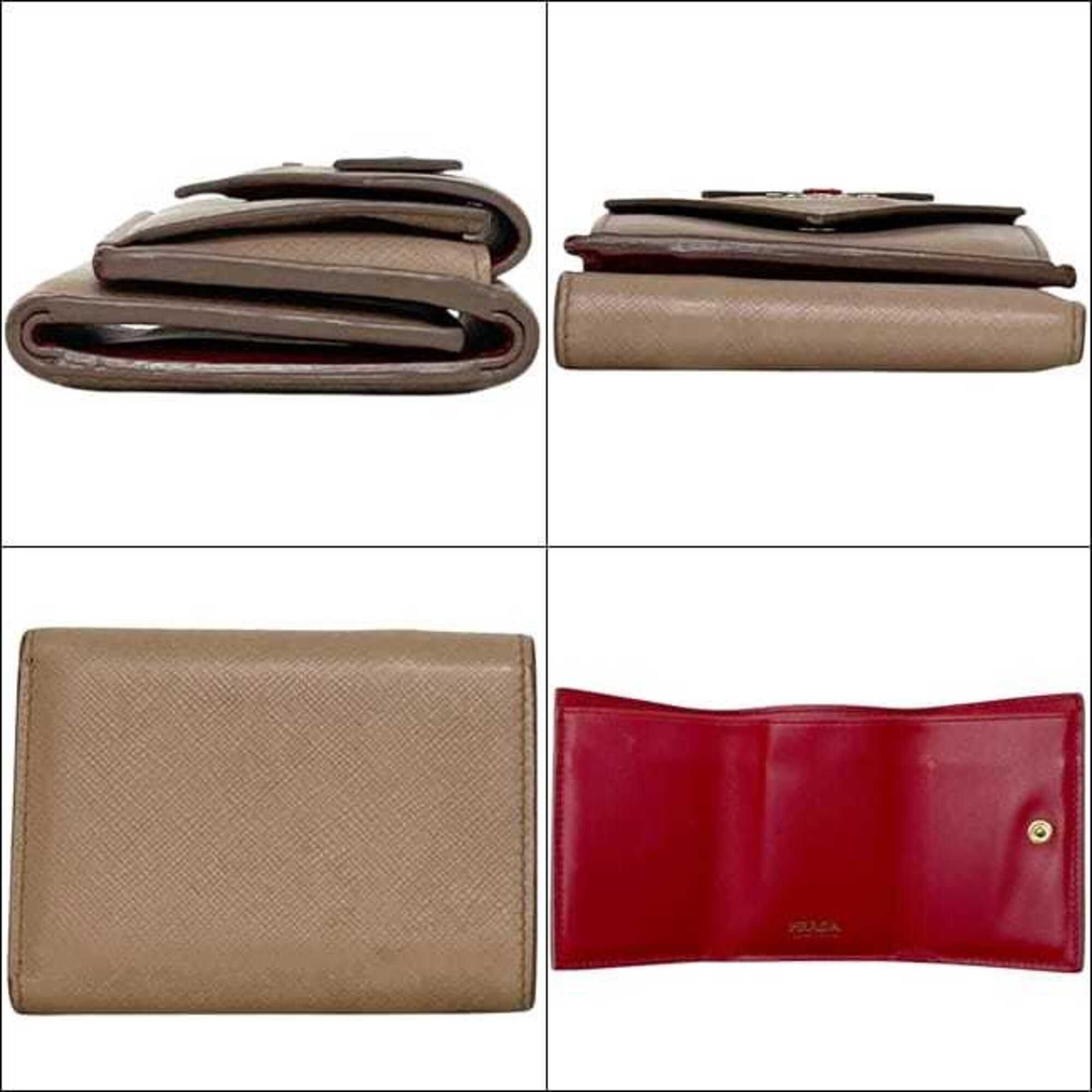 Saffiano Leather Wallet (Tri-Fold) (Pre-Owned) - Prada - Modalova