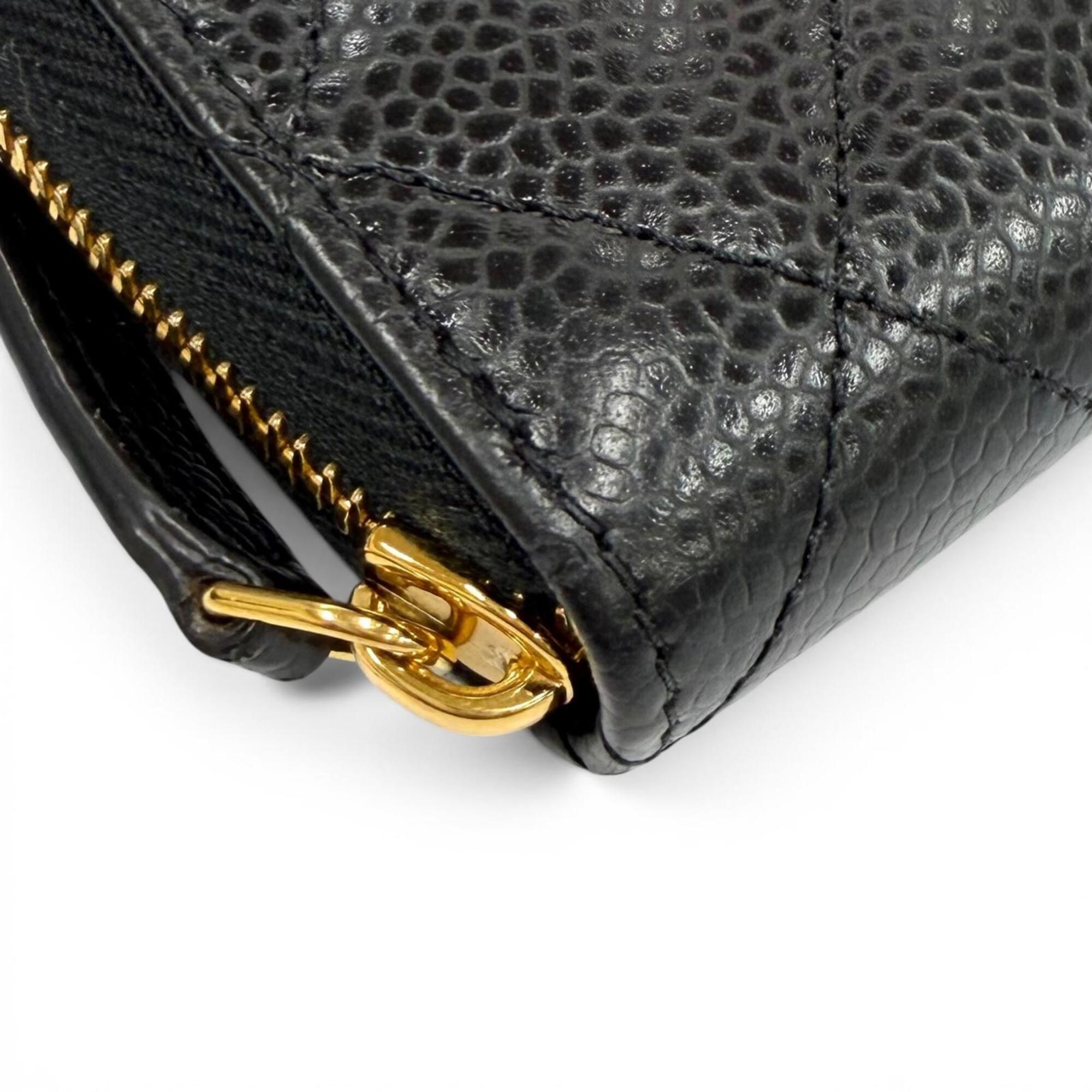 Grained Calfskin Long Wallet (Bi-Fold) (Pre-Owned) - Chanel - Modalova