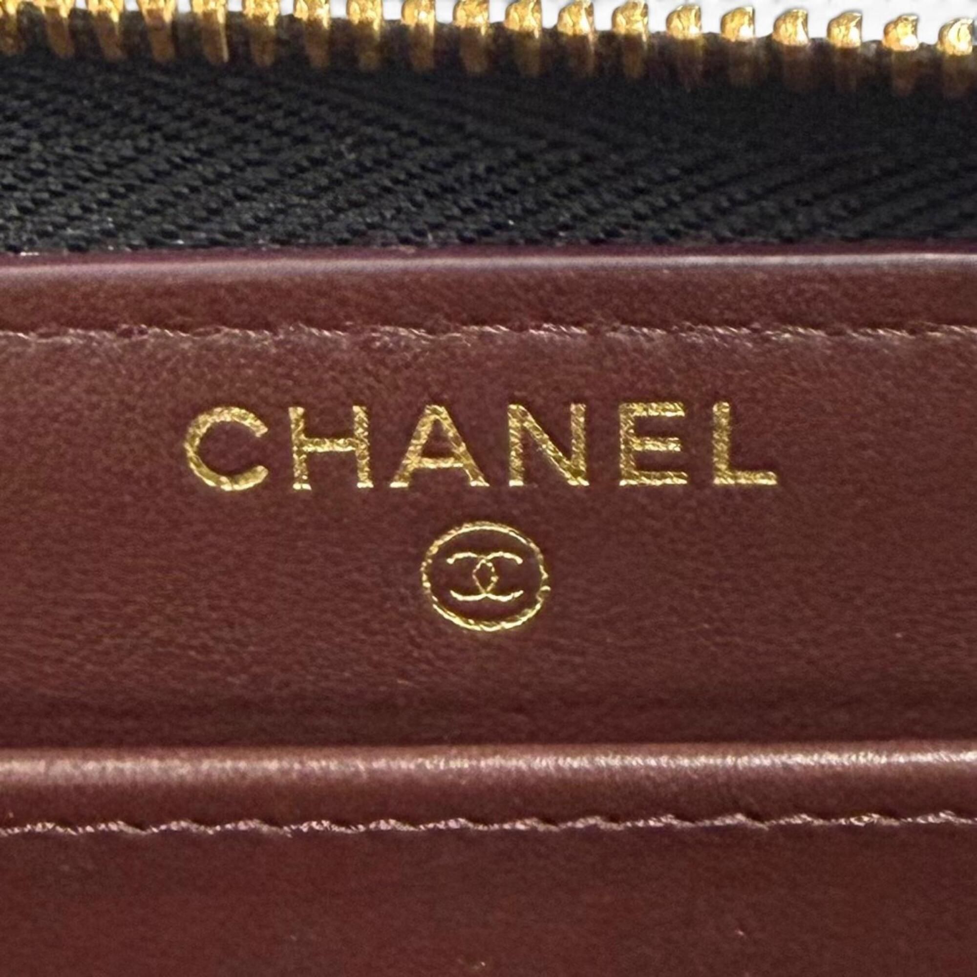 Grained Calfskin Long Wallet (Bi-Fold) (Pre-Owned) - Chanel - Modalova