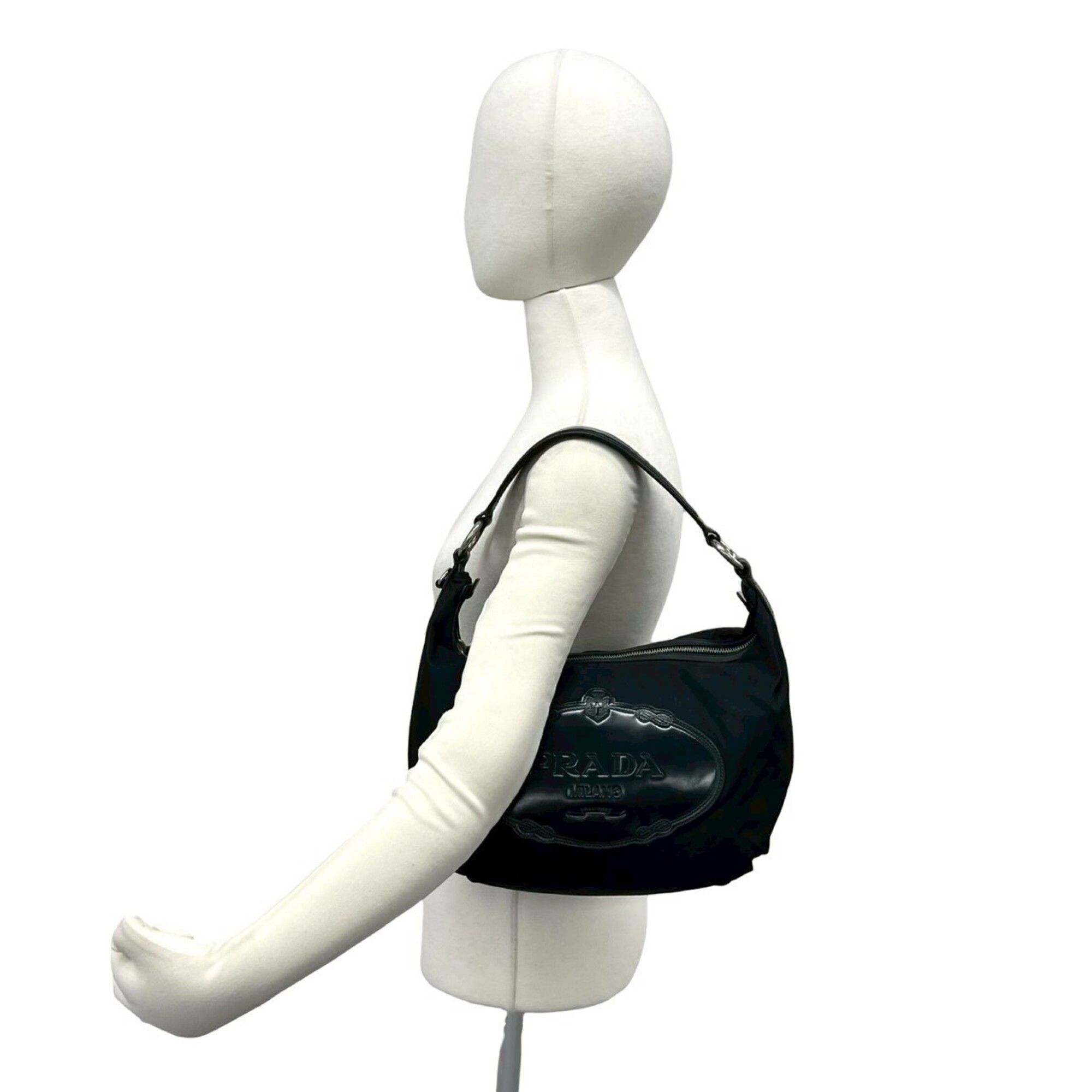 Nylon Leather Shoulder Bag Tote Bag (Pre-Owned) - Prada - Modalova