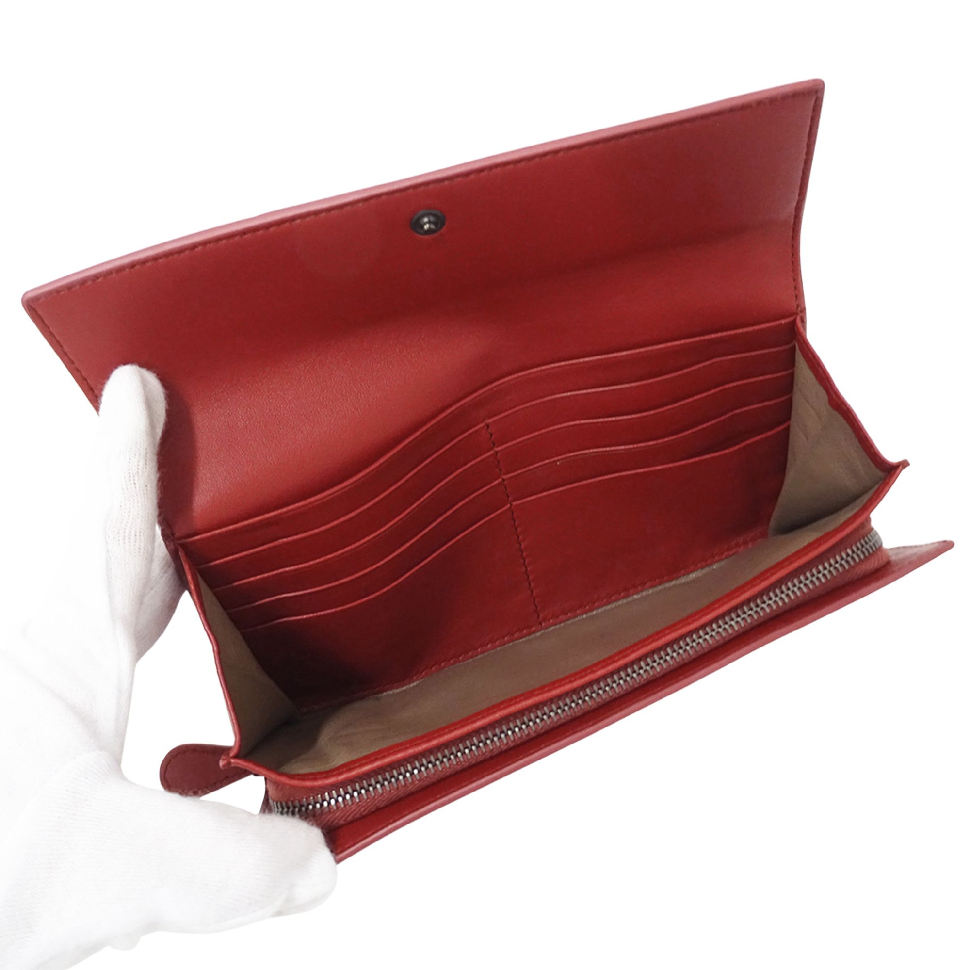 Leather Long Wallet (Bi-Fold) (Pre-Owned) - Bottega Veneta - Modalova