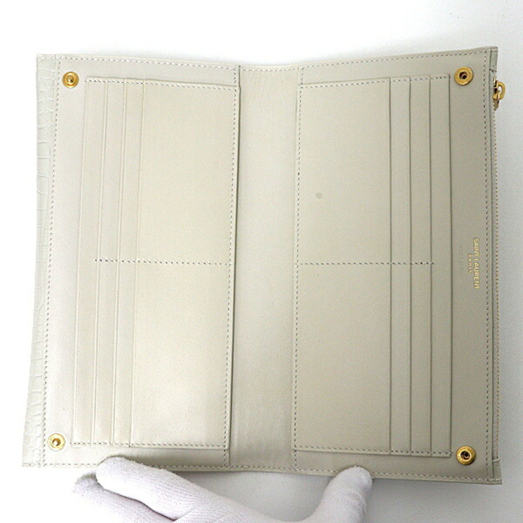 Leather Long Wallet (Bi-Fold) (Pre-Owned) - Saint Laurent - Modalova