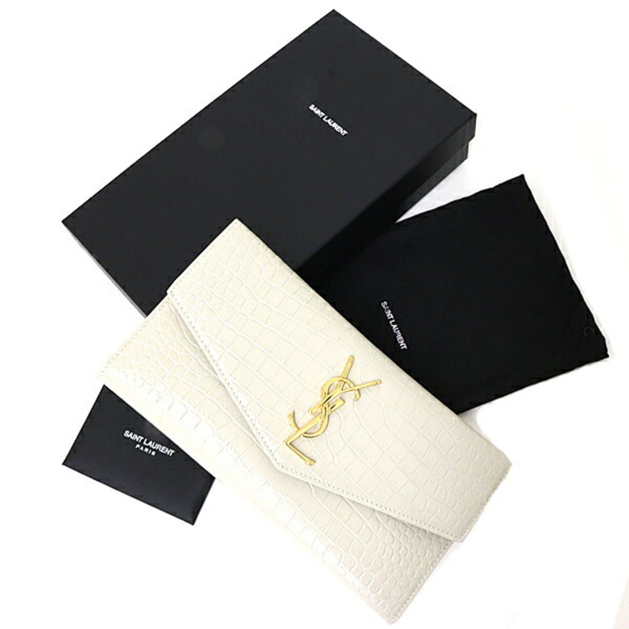 Leather Long Wallet (Bi-Fold) (Pre-Owned) - Saint Laurent - Modalova