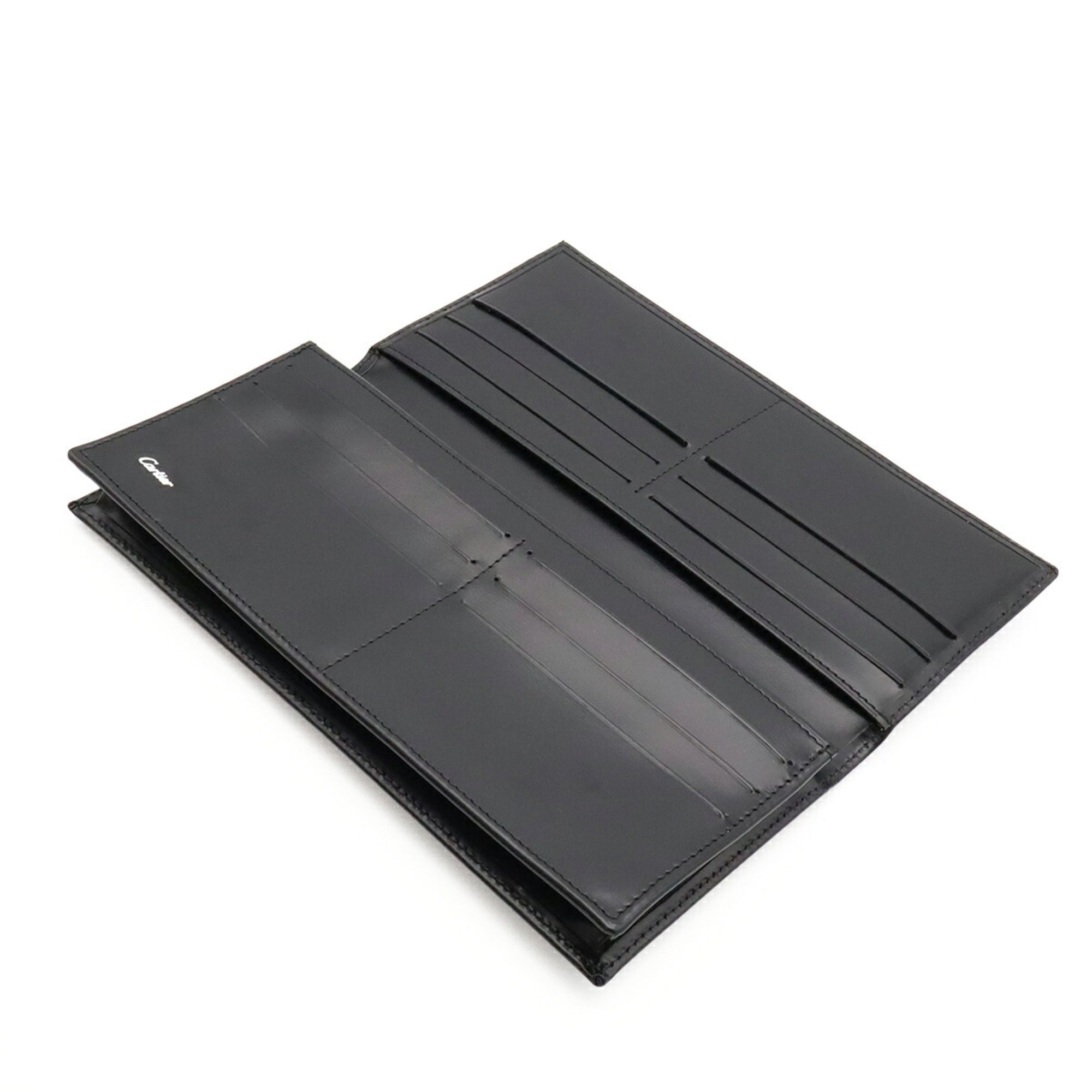 Leather Long Wallet (Bi-Fold) (Pre-Owned) - Cartier - Modalova