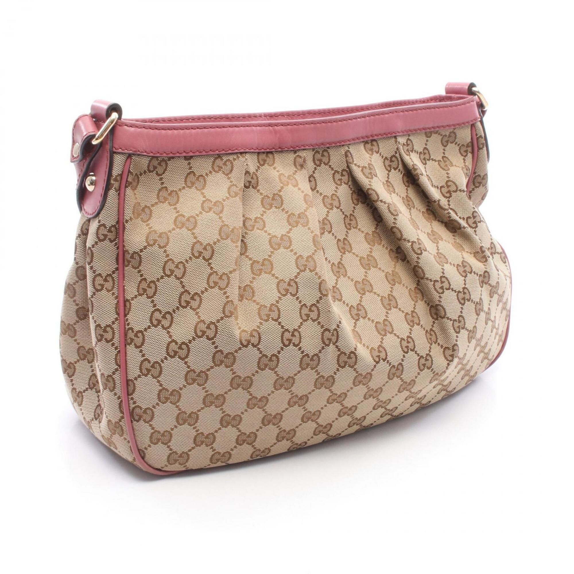 Canvas Leather Handbag Shoulder Bag (Pre-Owned) - Gucci - Modalova