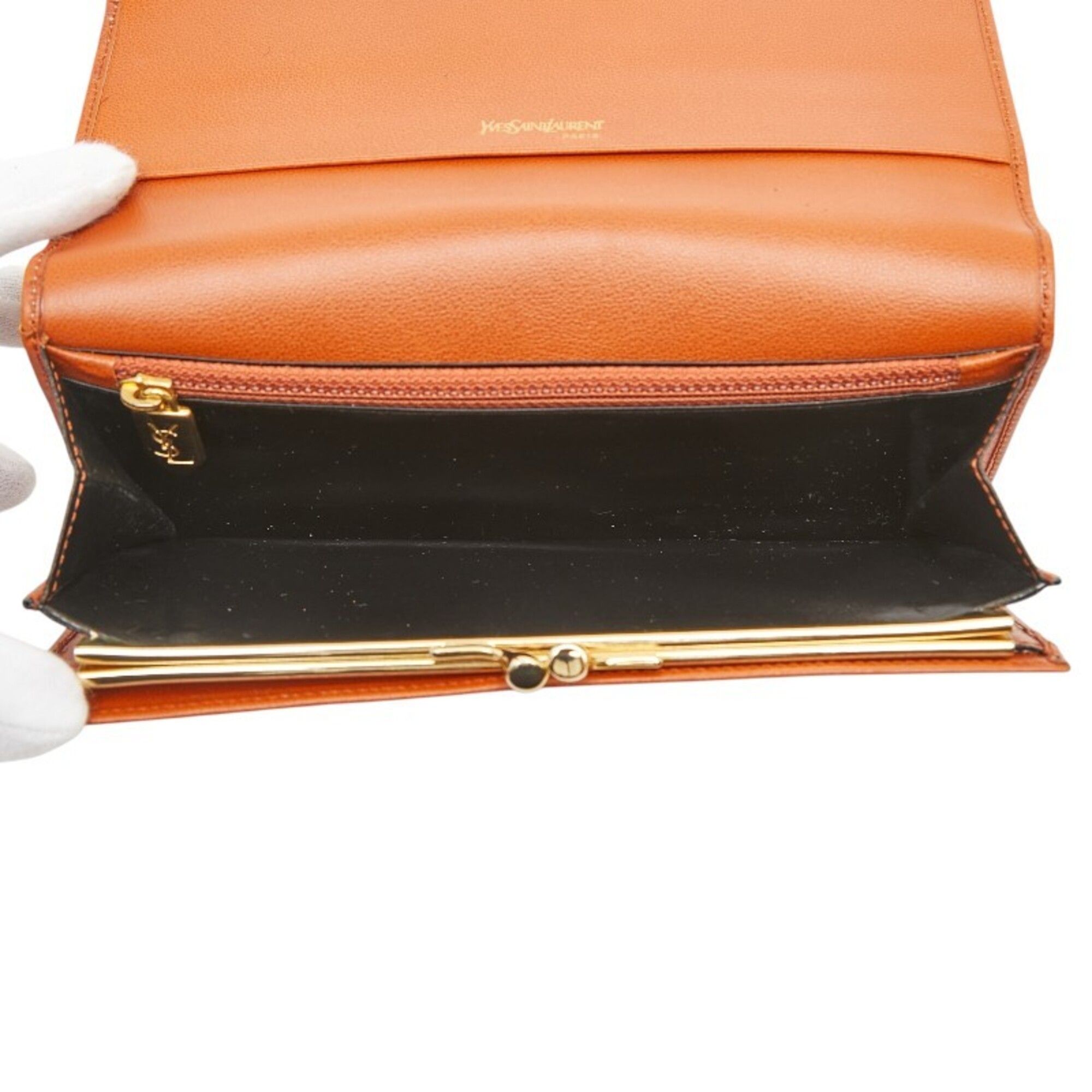 Leather Long Wallet (Bi-Fold) (Pre-Owned) - Saint Laurent - Modalova