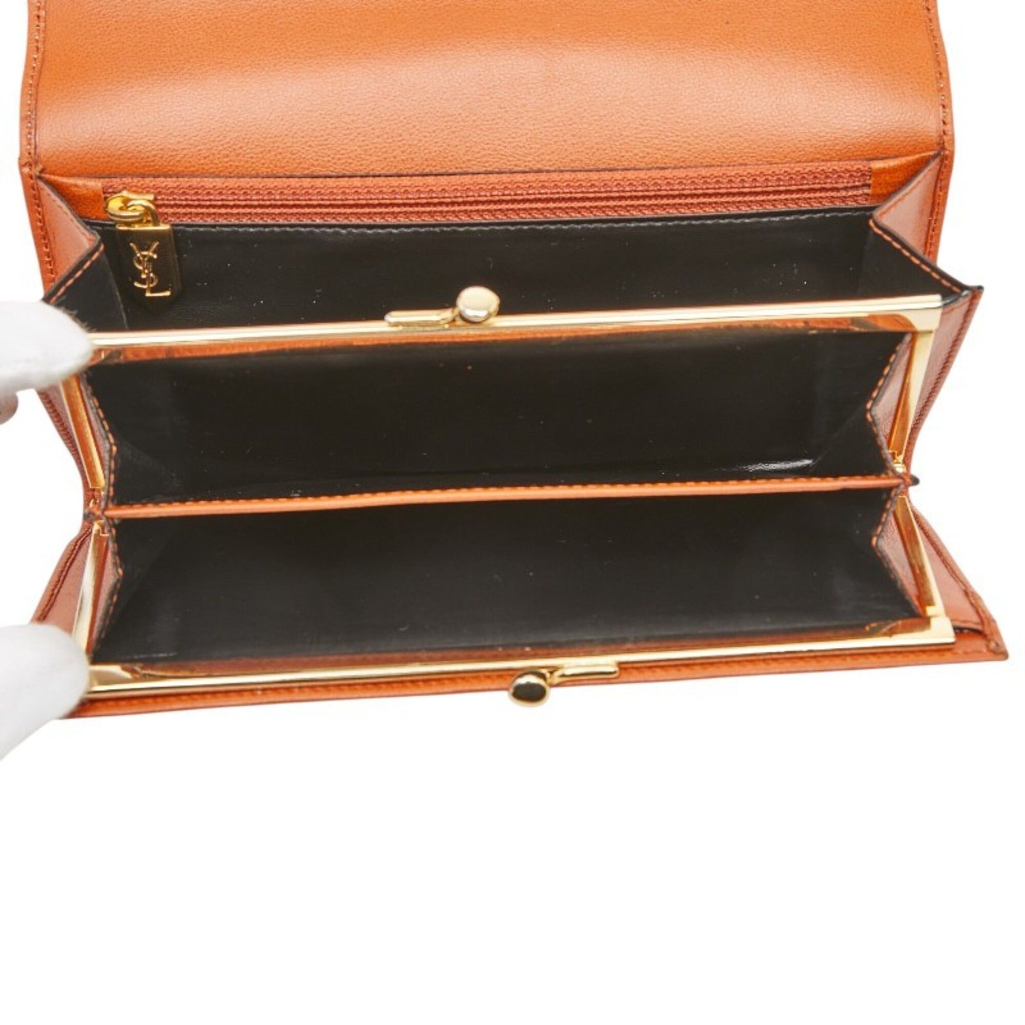 Leather Long Wallet (Bi-Fold) (Pre-Owned) - Saint Laurent - Modalova