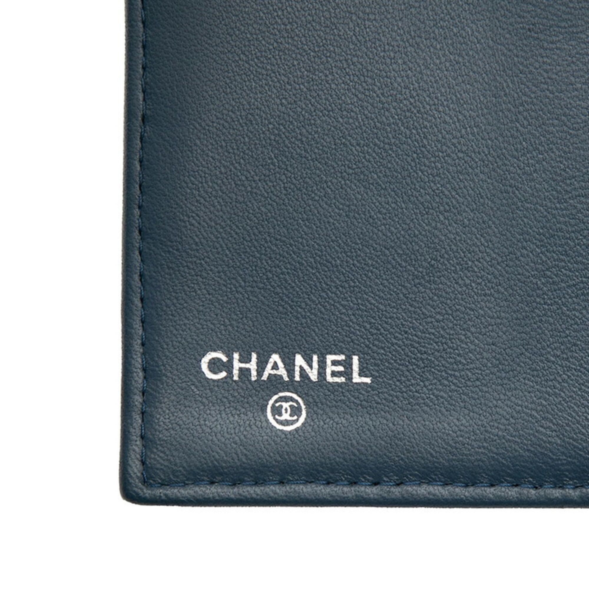 Leather Long Wallet (Bi-Fold) (Pre-Owned) - Chanel - Modalova
