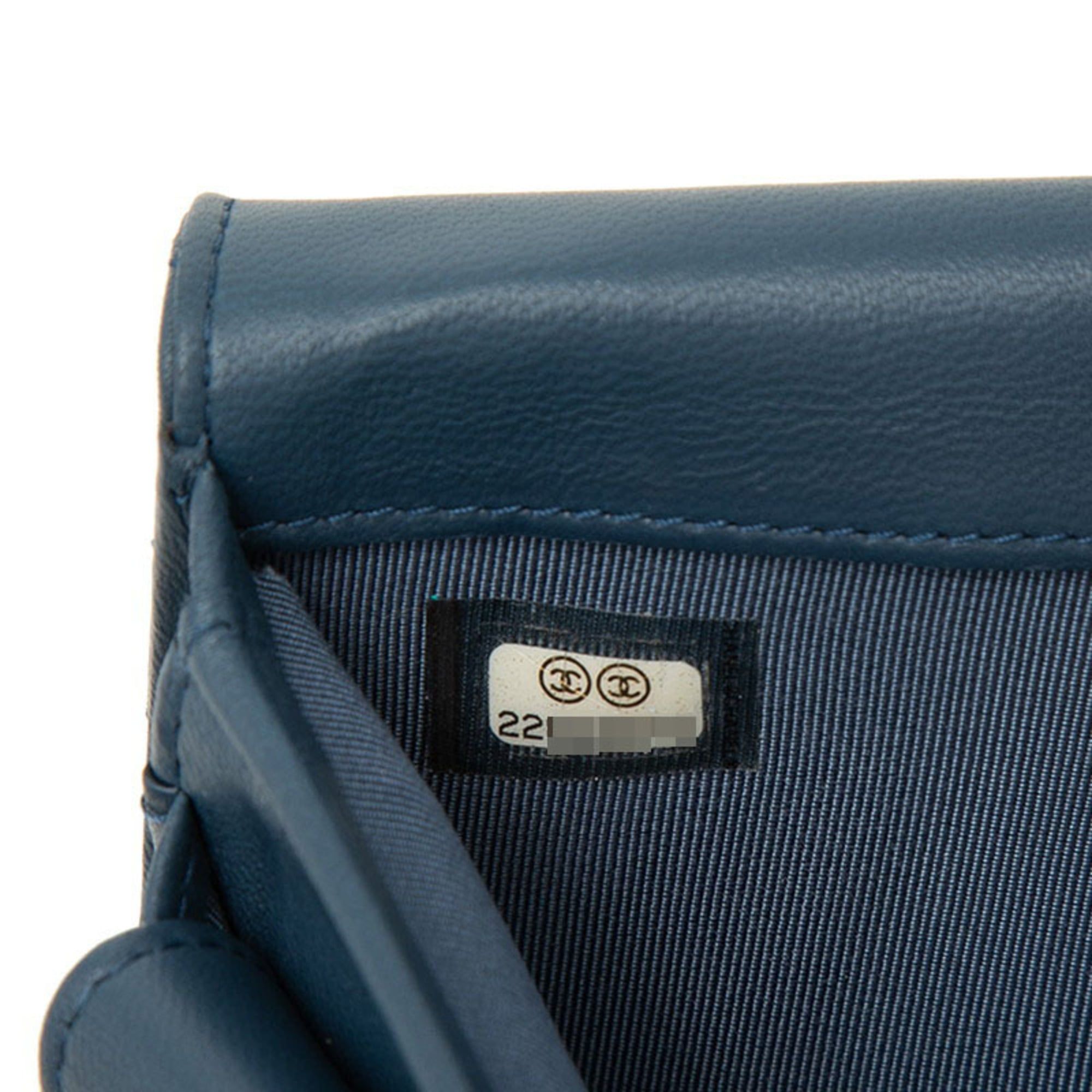 Leather Long Wallet (Bi-Fold) (Pre-Owned) - Chanel - Modalova
