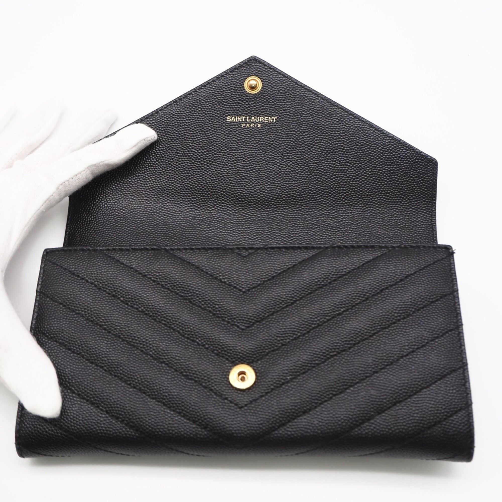 Leather Long Wallet (Bi-Fold) (Pre-Owned) - Saint Laurent - Modalova