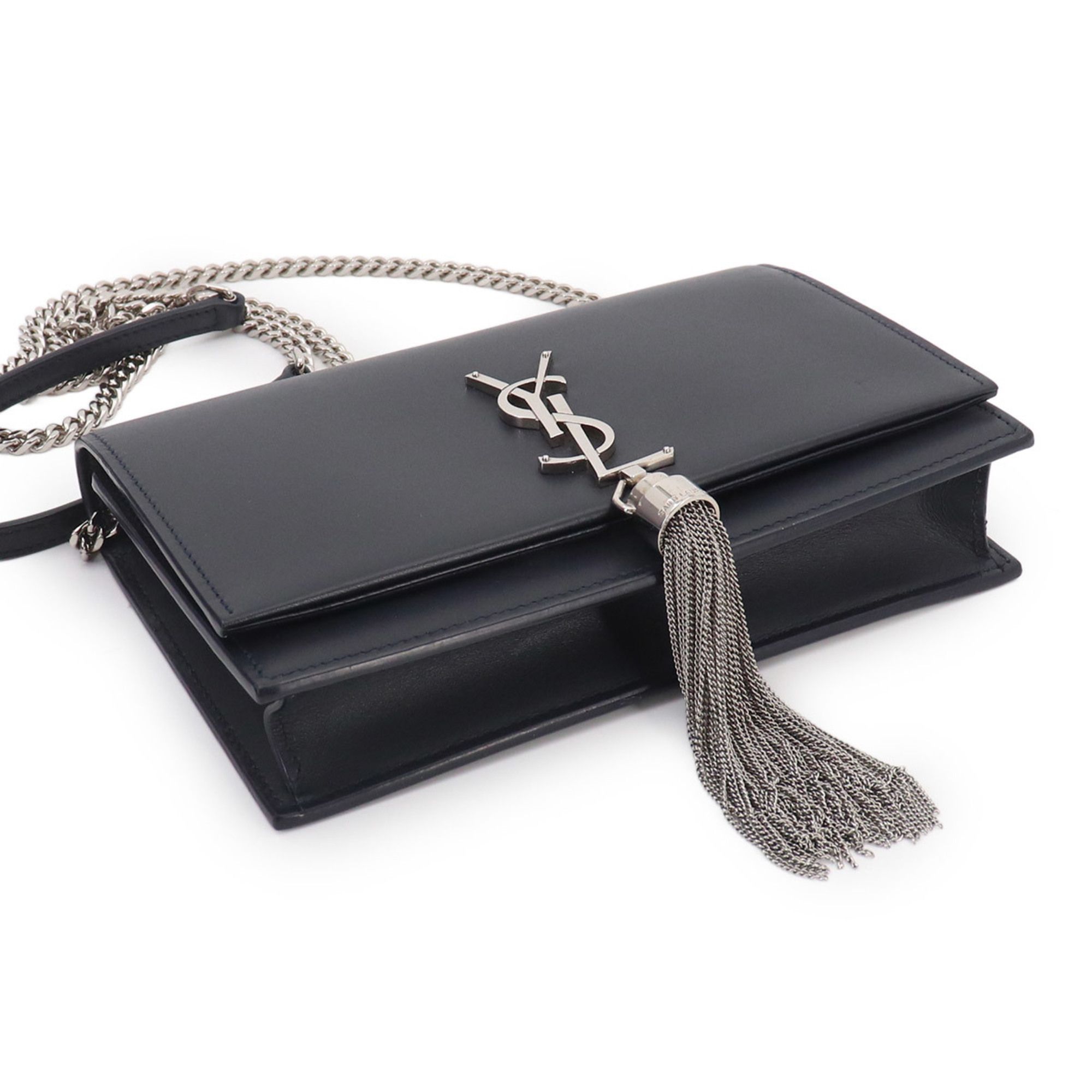 Leather Chain/Shoulder Wallet (Pre-Owned) - Saint Laurent - Modalova