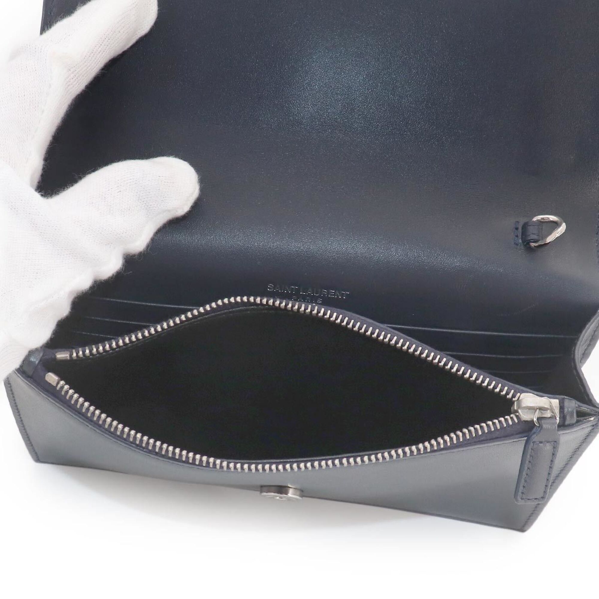 Leather Chain/Shoulder Wallet (Pre-Owned) - Saint Laurent - Modalova