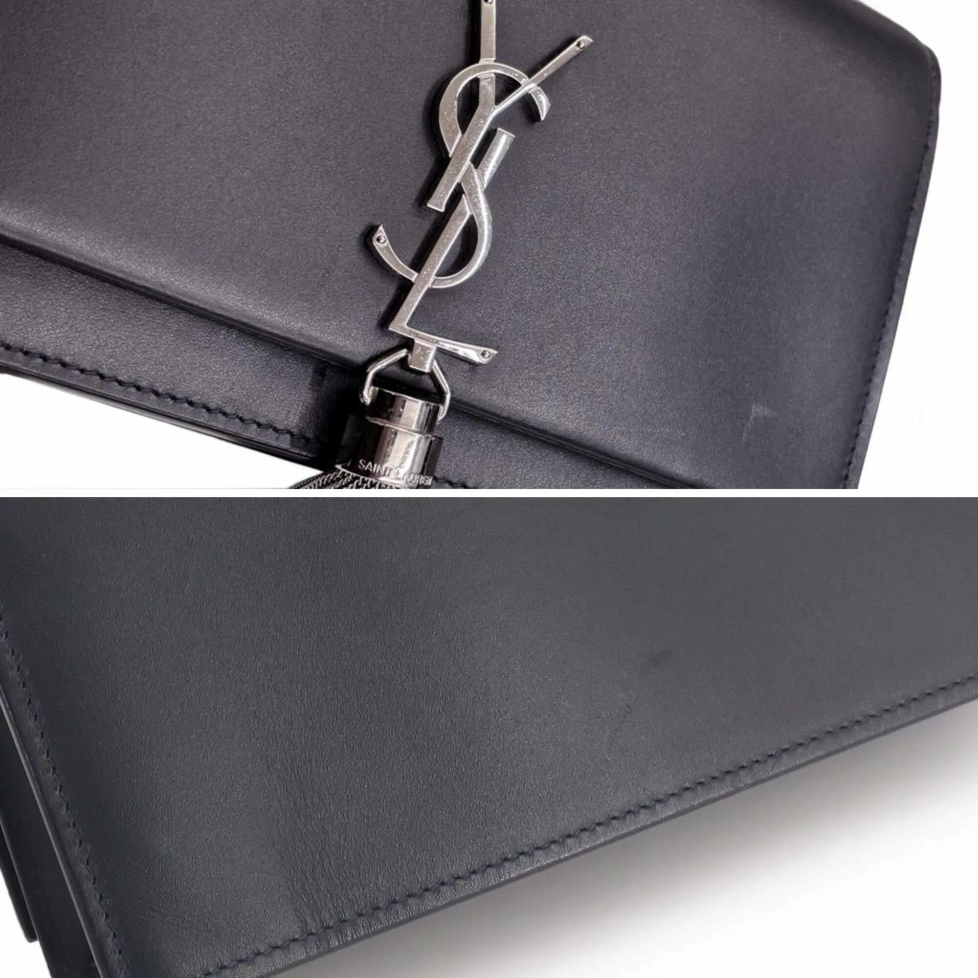 Leather Chain/Shoulder Wallet (Pre-Owned) - Saint Laurent - Modalova