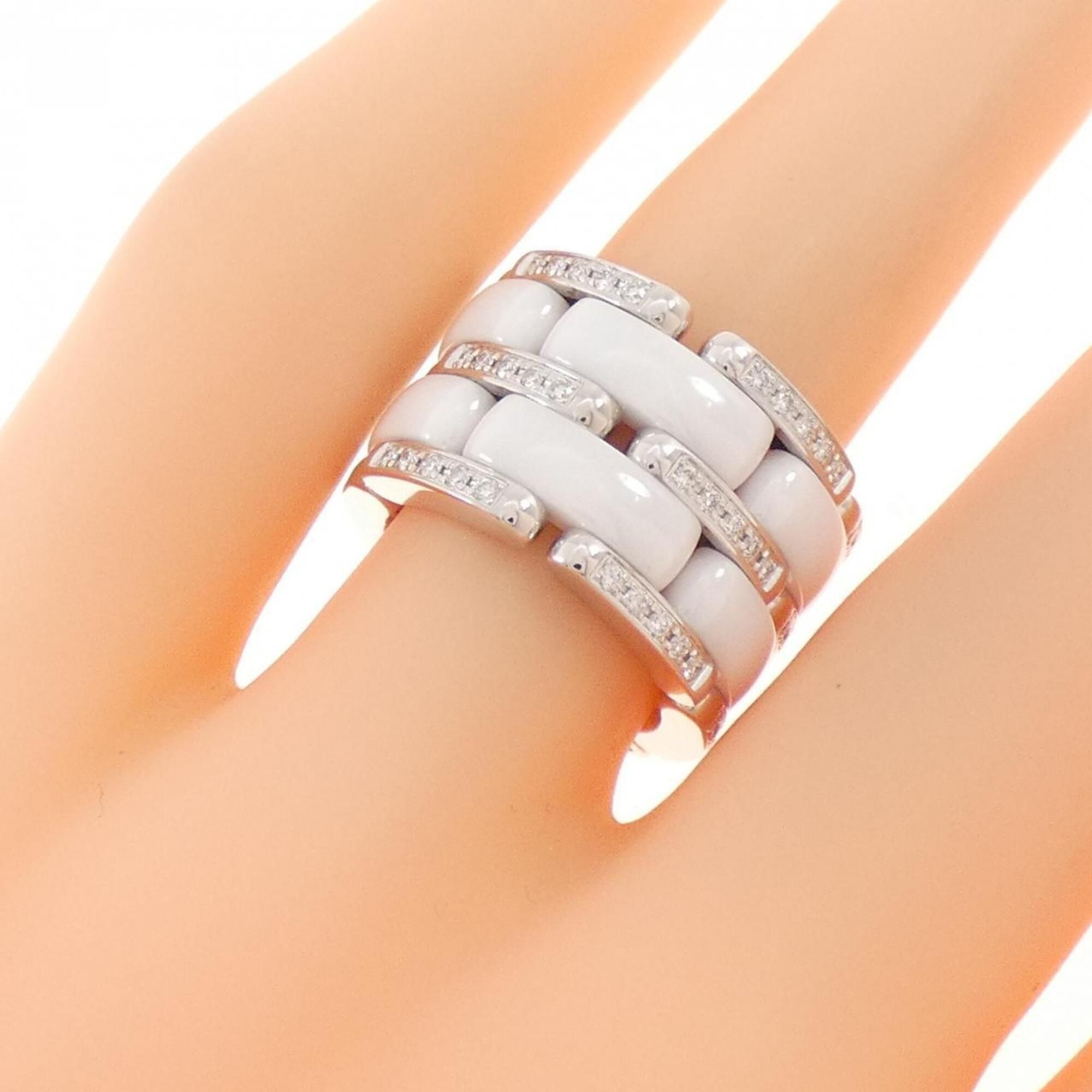 White Gold (18K) Ceramic Band Ring (Pre-Owned) - Chanel - Modalova