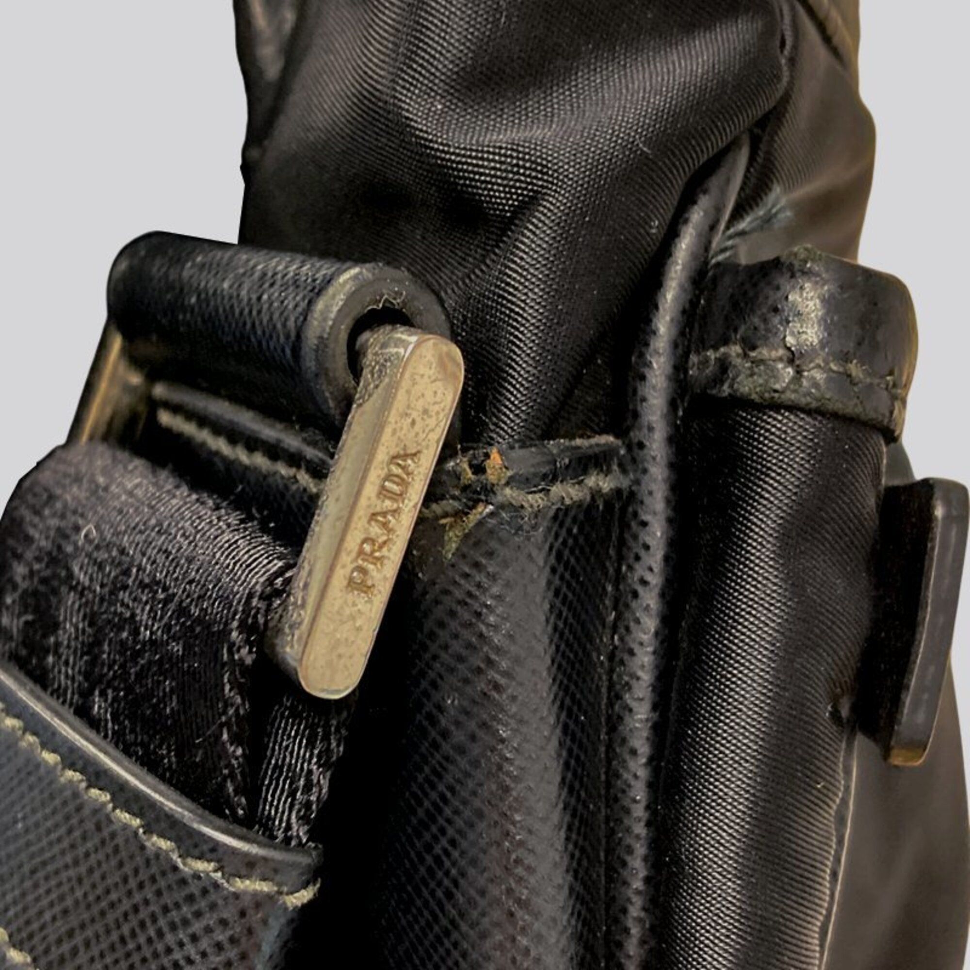 Nylon Leather Messenger Bag Shoulder Bag (Pre-Owned) - Prada - Modalova