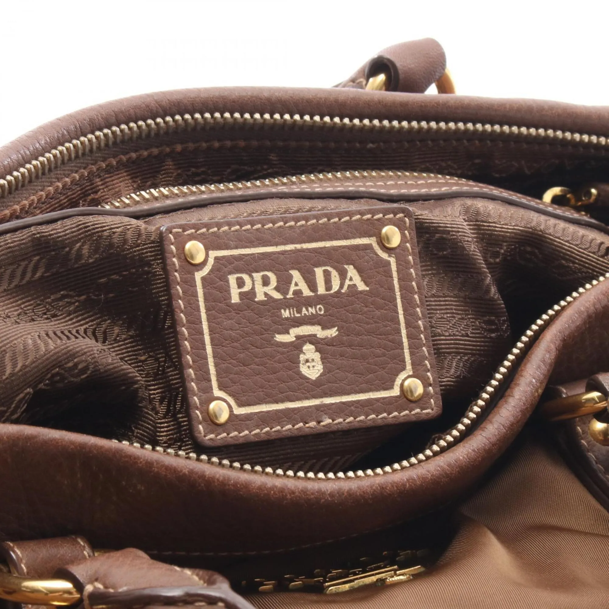 Nylon Leather Handbag (Pre-Owned) - Prada - Modalova