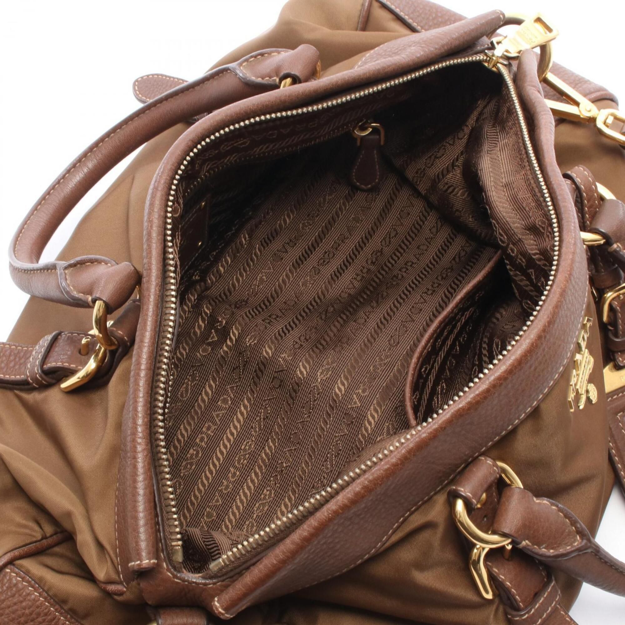 Nylon Leather Handbag (Pre-Owned) - Prada - Modalova