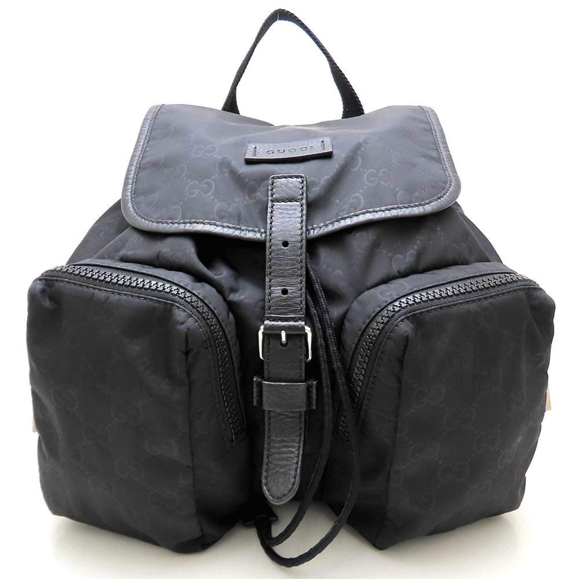 Nylon Leather Backpack (Pre-Owned) - Gucci - Modalova