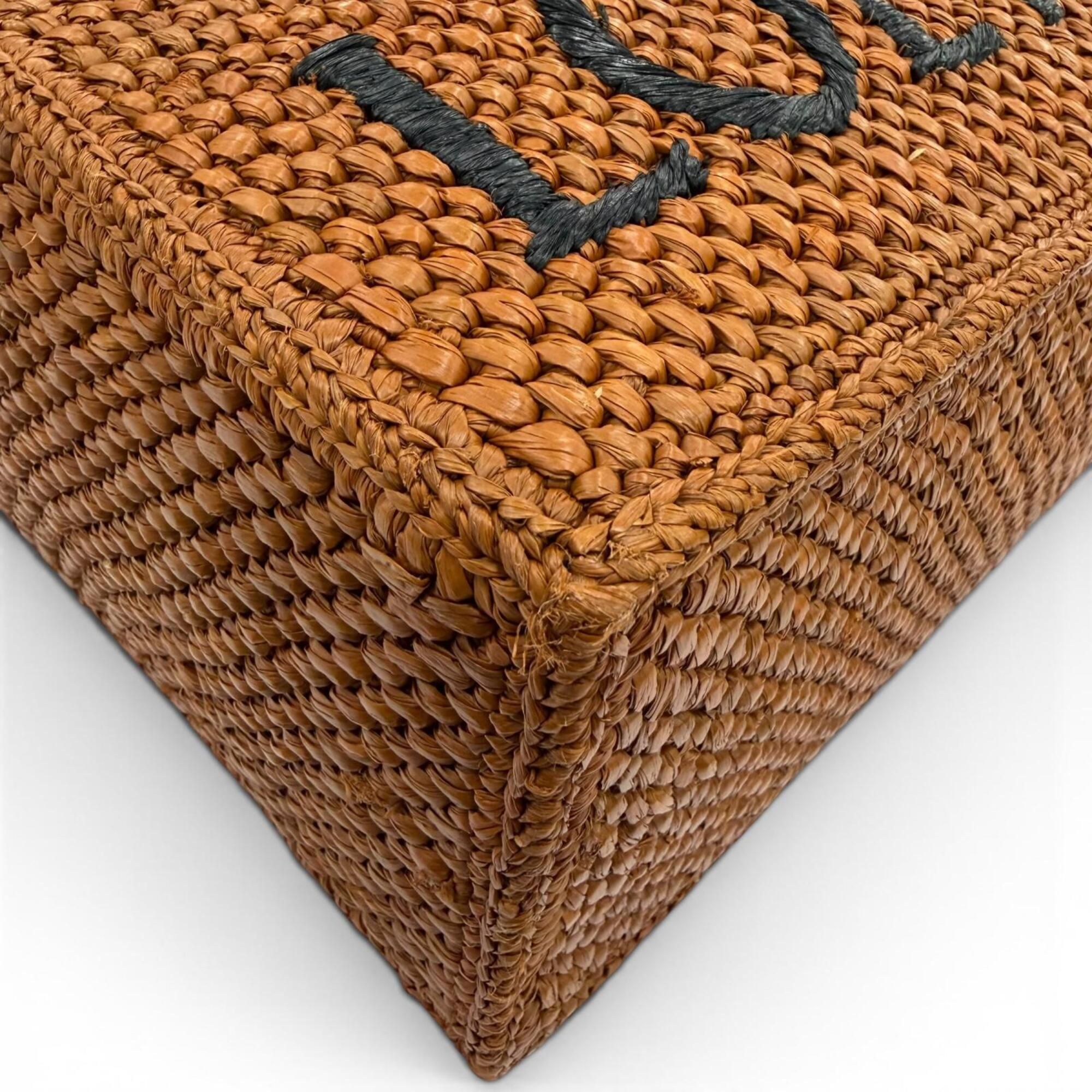 Raffia Leather Handbag Shoulder Bag (Pre-Owned) - Loewe - Modalova