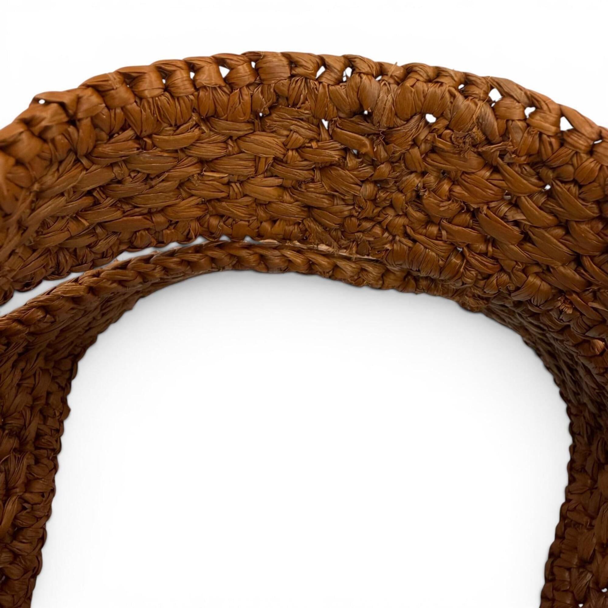 Raffia Leather Handbag Shoulder Bag (Pre-Owned) - Loewe - Modalova