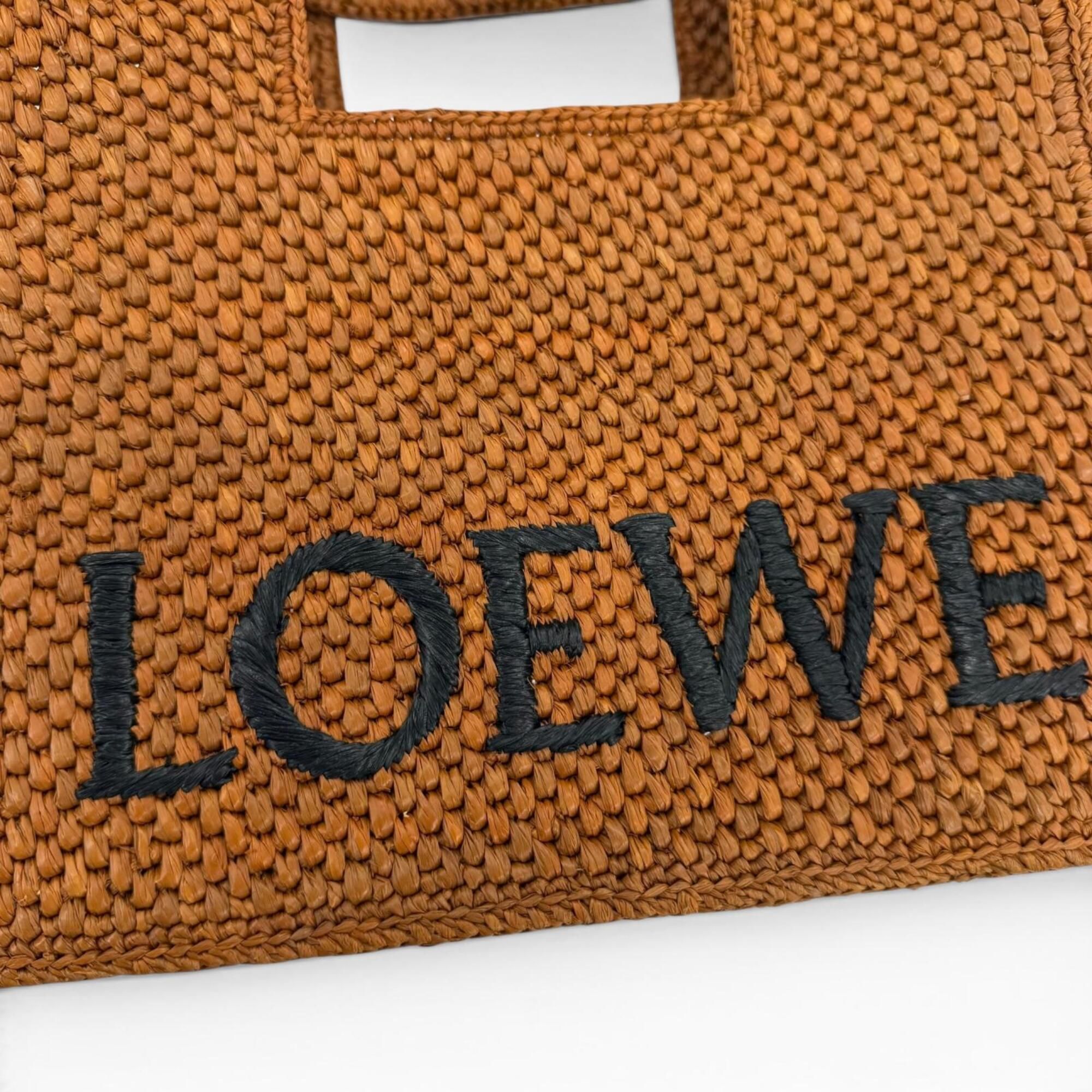 Raffia Leather Handbag Shoulder Bag (Pre-Owned) - Loewe - Modalova