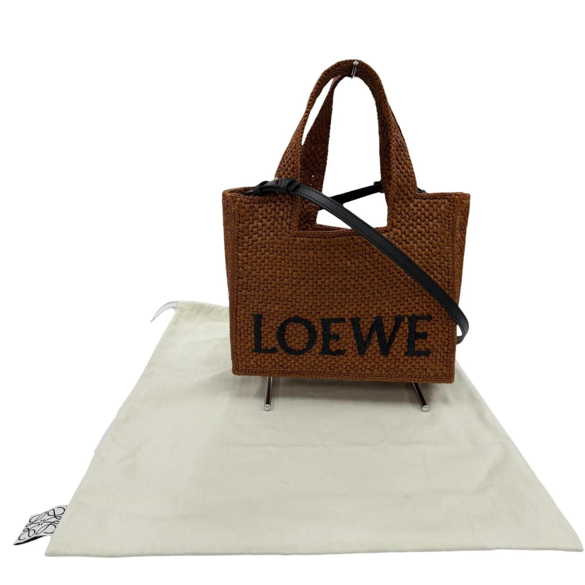 Raffia Leather Handbag Shoulder Bag (Pre-Owned) - Loewe - Modalova