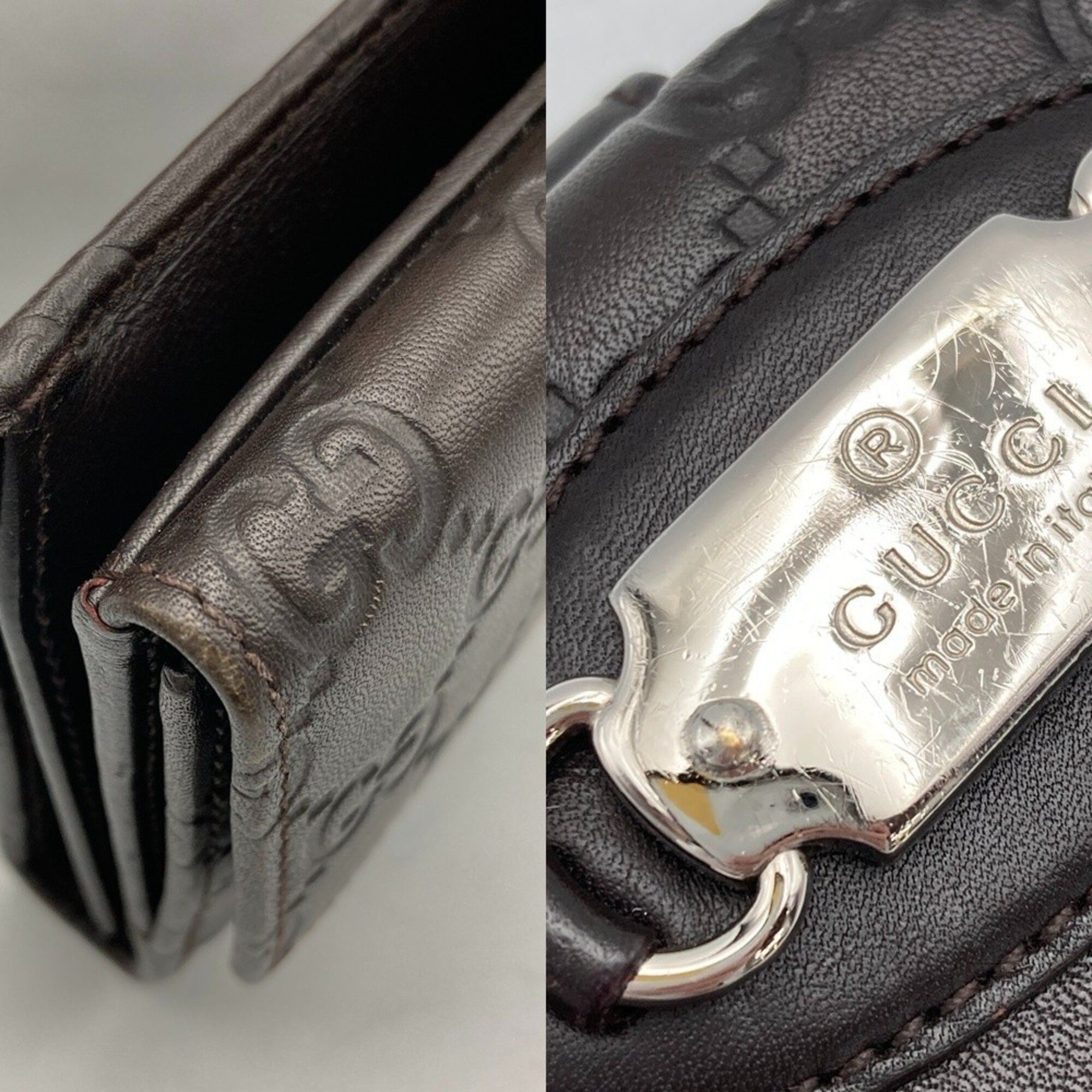 Leather Long Wallet (Bi-Fold) (Pre-Owned) - Gucci - Modalova