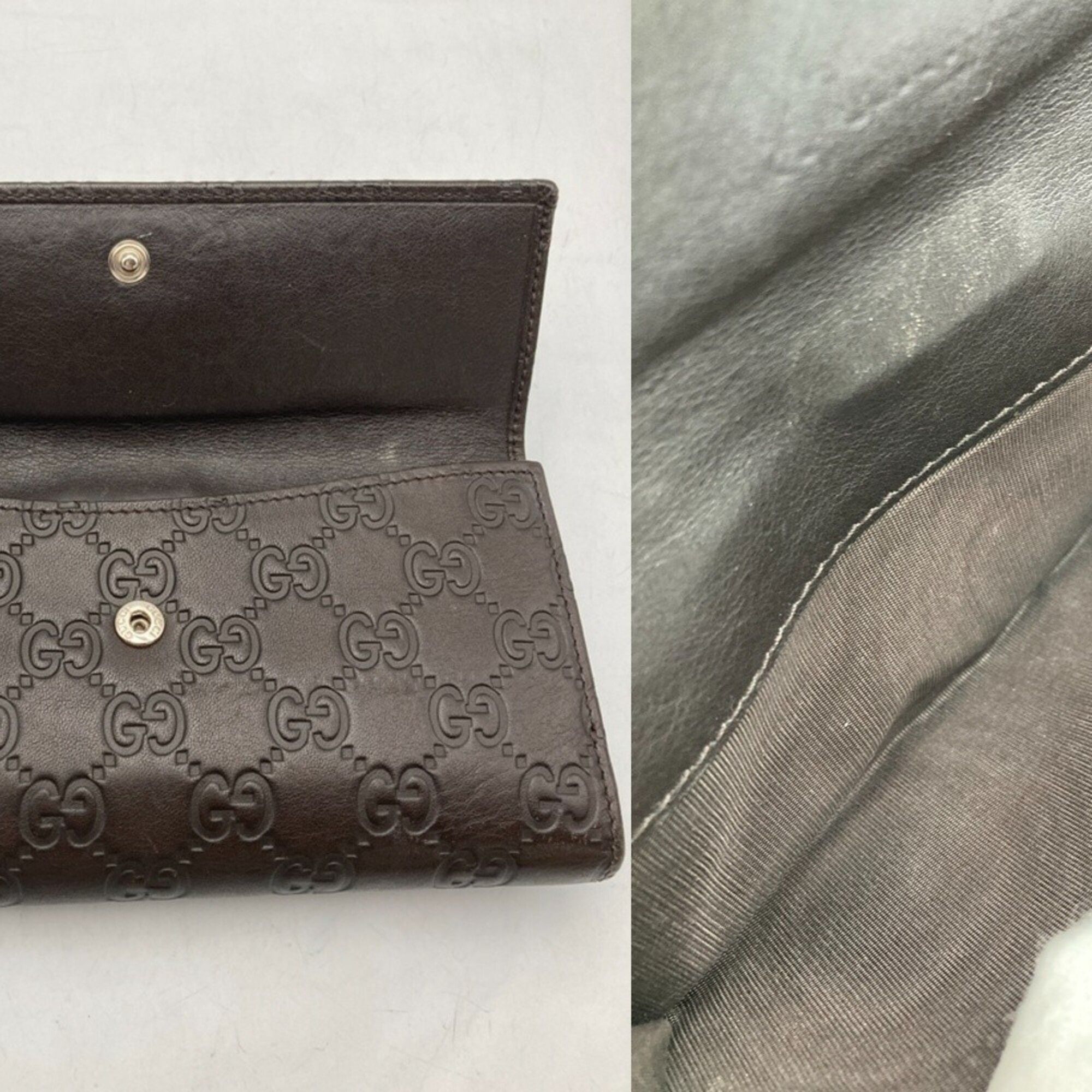 Leather Long Wallet (Bi-Fold) (Pre-Owned) - Gucci - Modalova