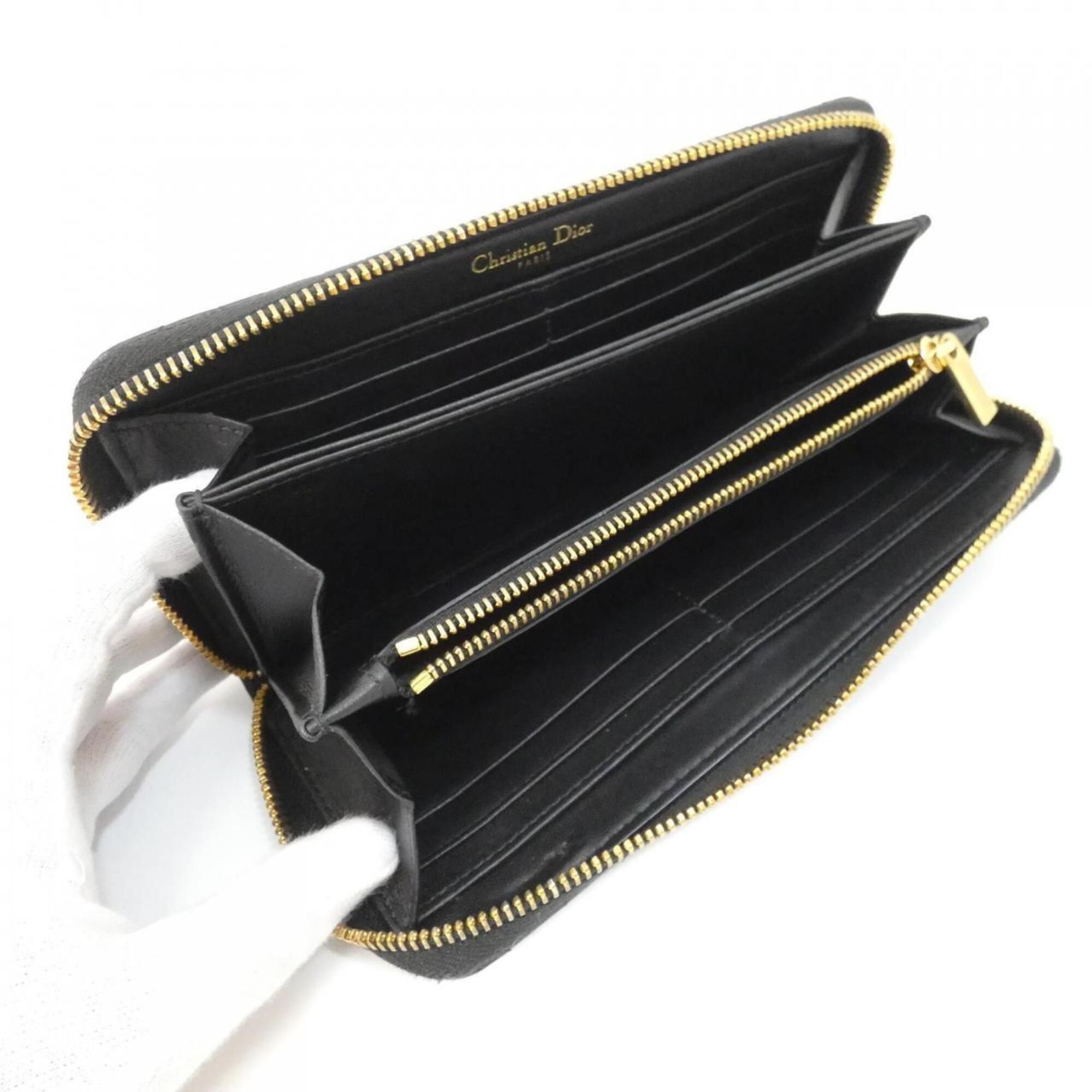Leather Long Wallet (Bi-Fold) (Pre-Owned) - Christian Dior - Modalova