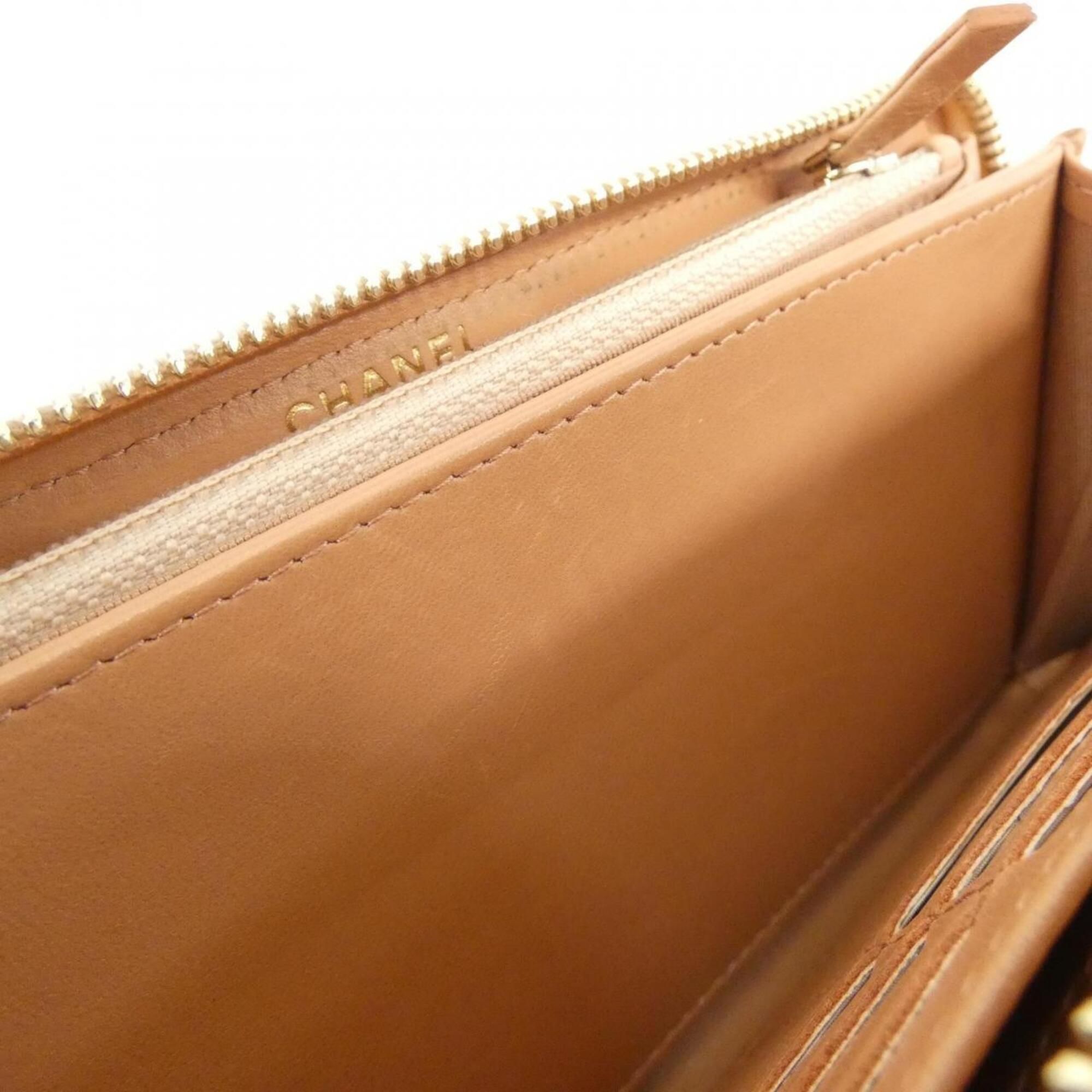 Leather Long Wallet (Bi-Fold) (Pre-Owned) - Chanel - Modalova