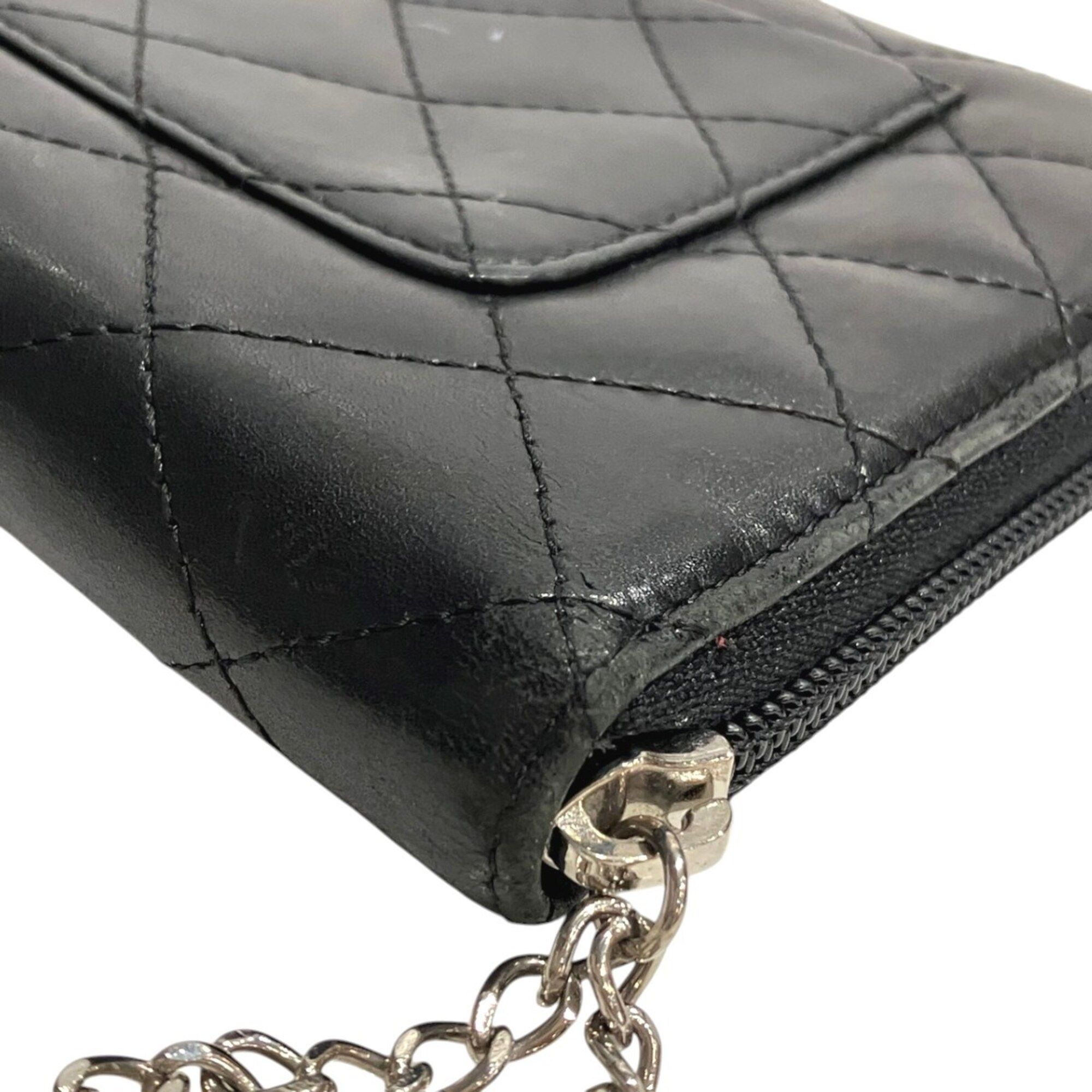 Leather Long Wallet (Bi-Fold) (Pre-Owned) - Chanel - Modalova
