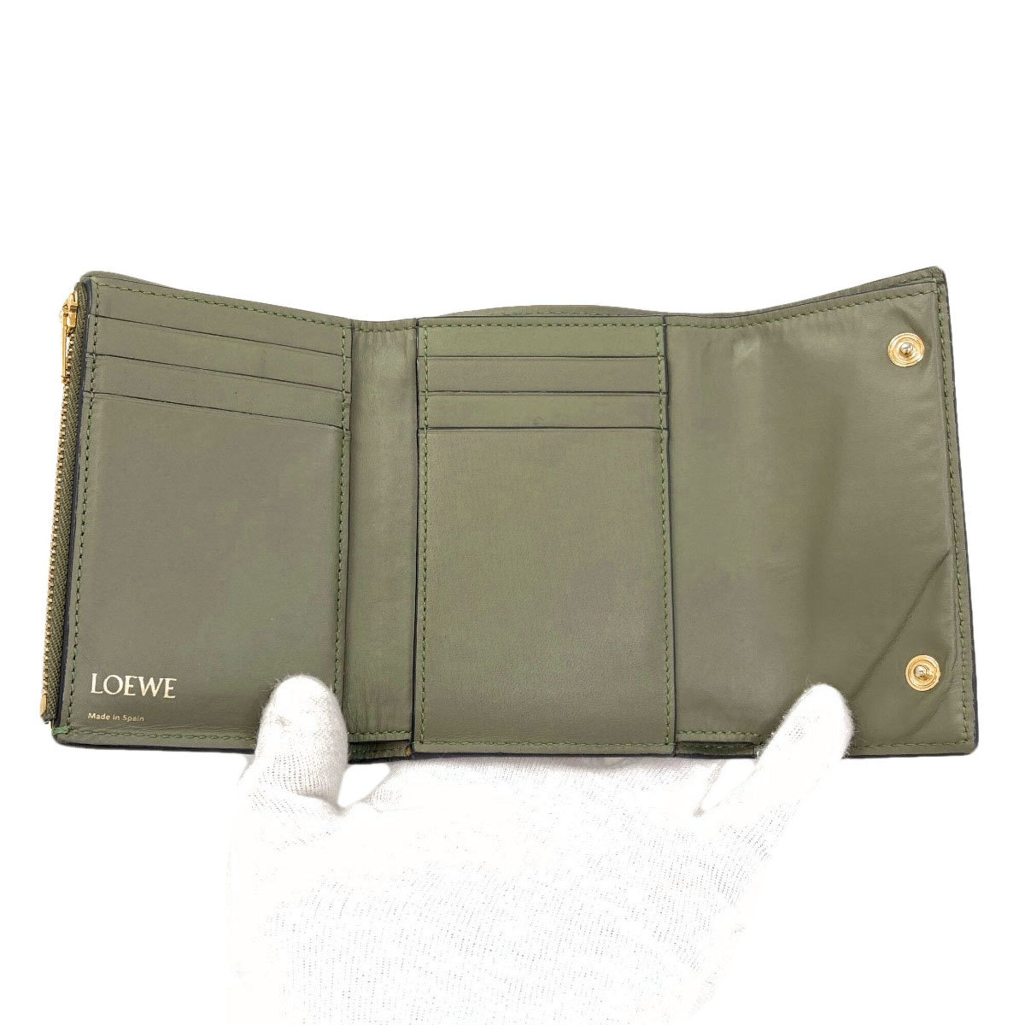 Repeat Leather Wallet (Tri-Fold) (Pre-Owned) - Loewe - Modalova