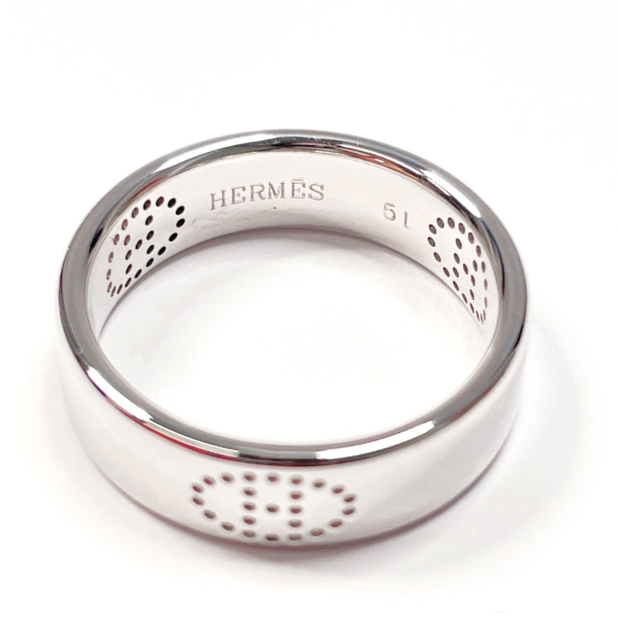 White Gold (18K) Band Ring (Pre-Owned) - Hermes - Modalova
