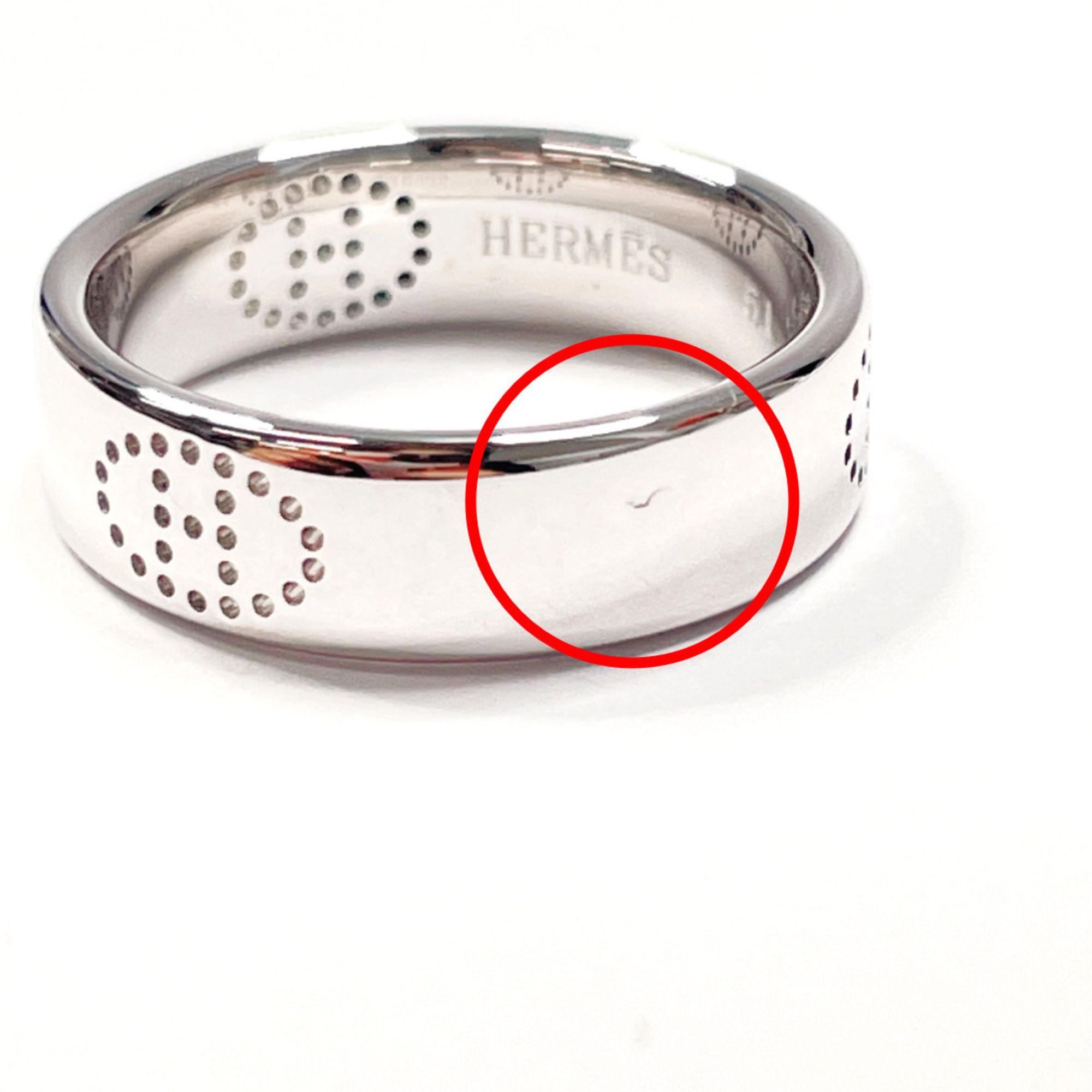 White Gold (18K) Band Ring (Pre-Owned) - Hermes - Modalova