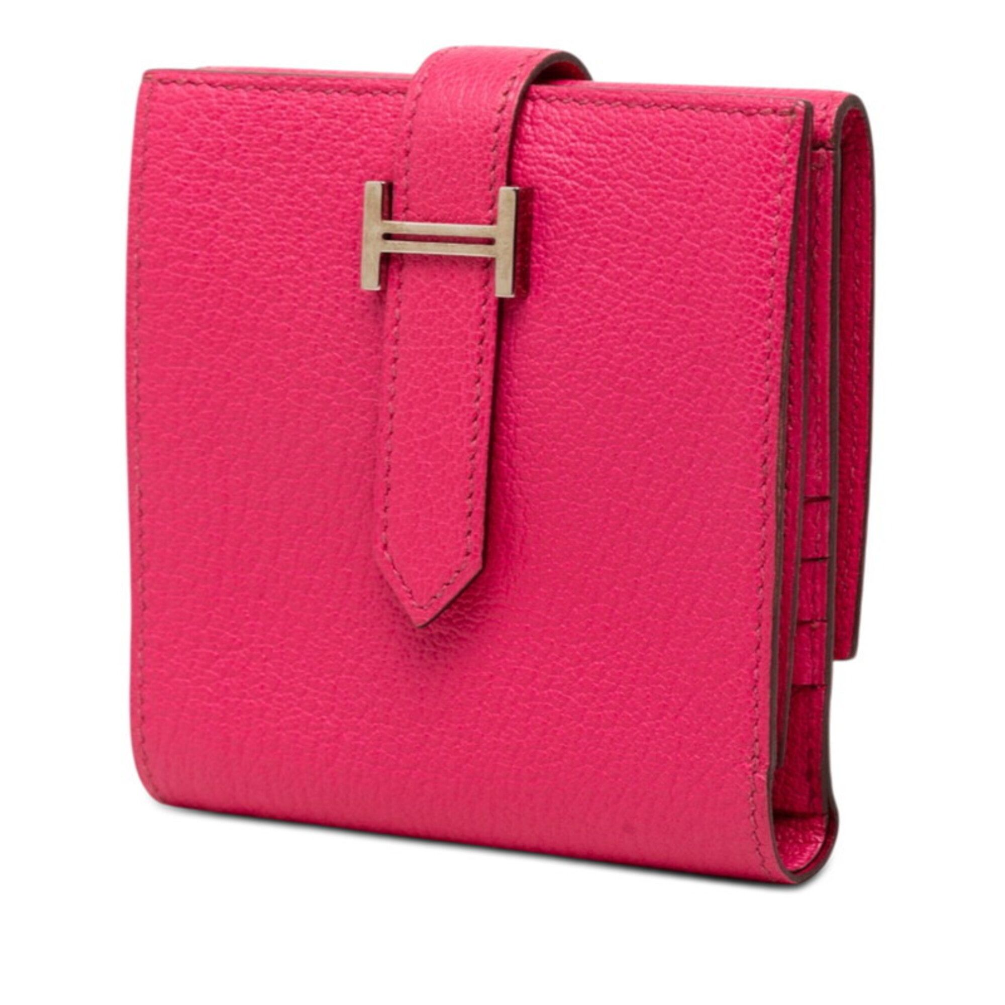 Chevre Leather Wallet (Tri-Fold) (Pre-Owned) - Hermes - Modalova