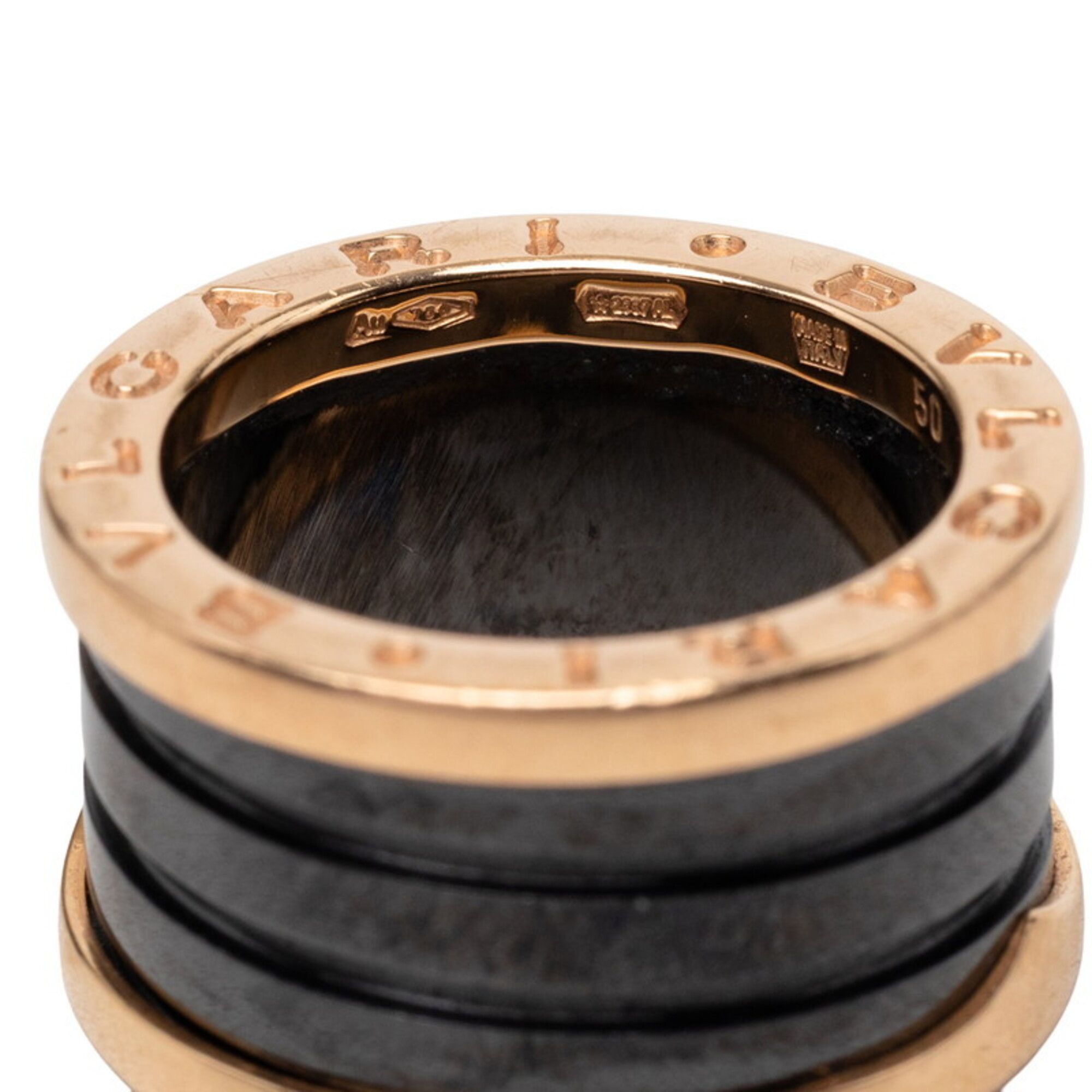 Yellow Gold (18K) Ceramic Band Ring (Pre-Owned) - Bvlgari - Modalova