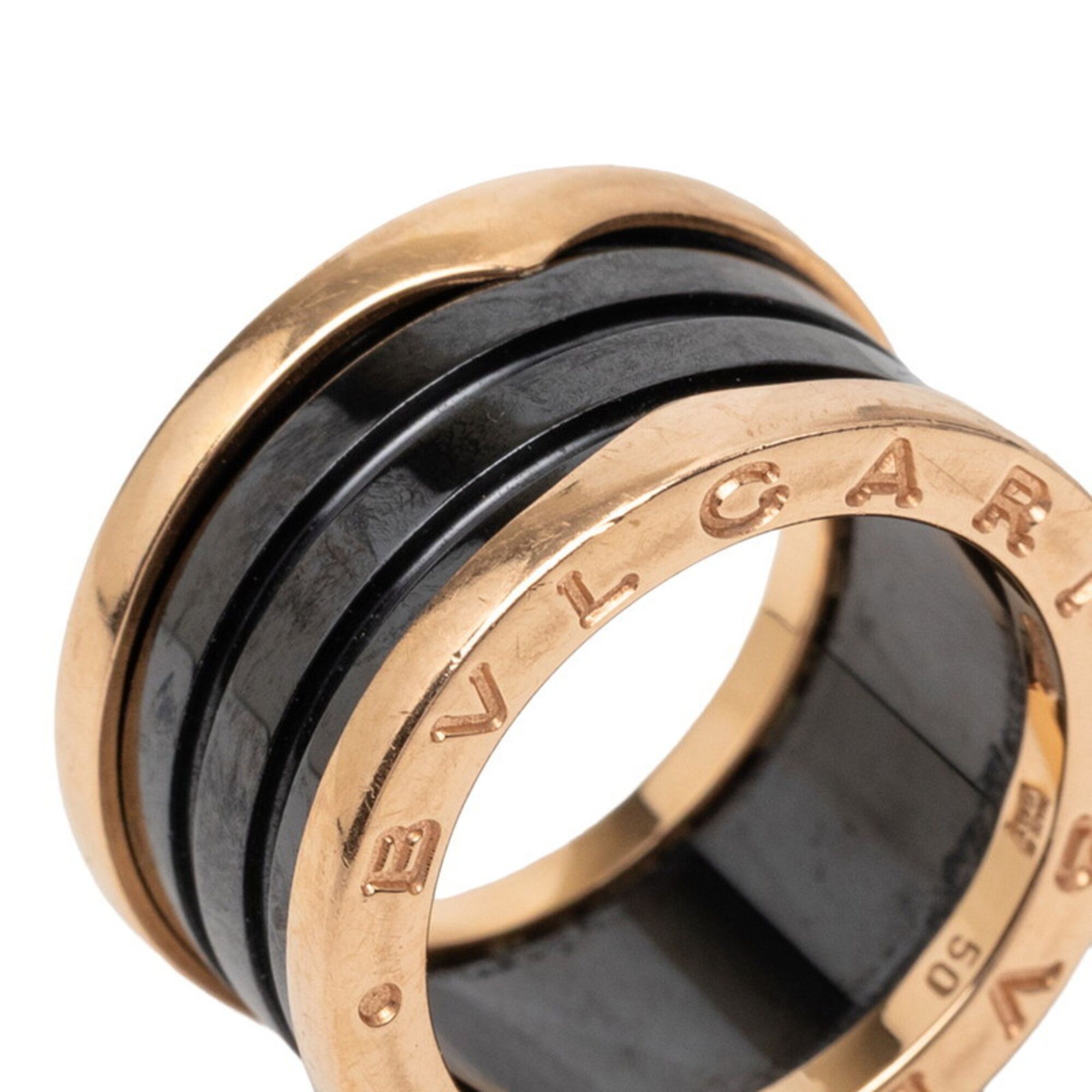 Yellow Gold (18K) Ceramic Band Ring (Pre-Owned) - Bvlgari - Modalova