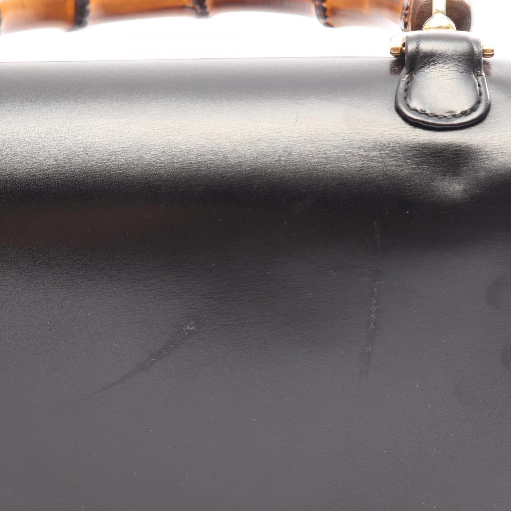 Bamboo Leather Handbag (Pre-Owned) - Gucci - Modalova