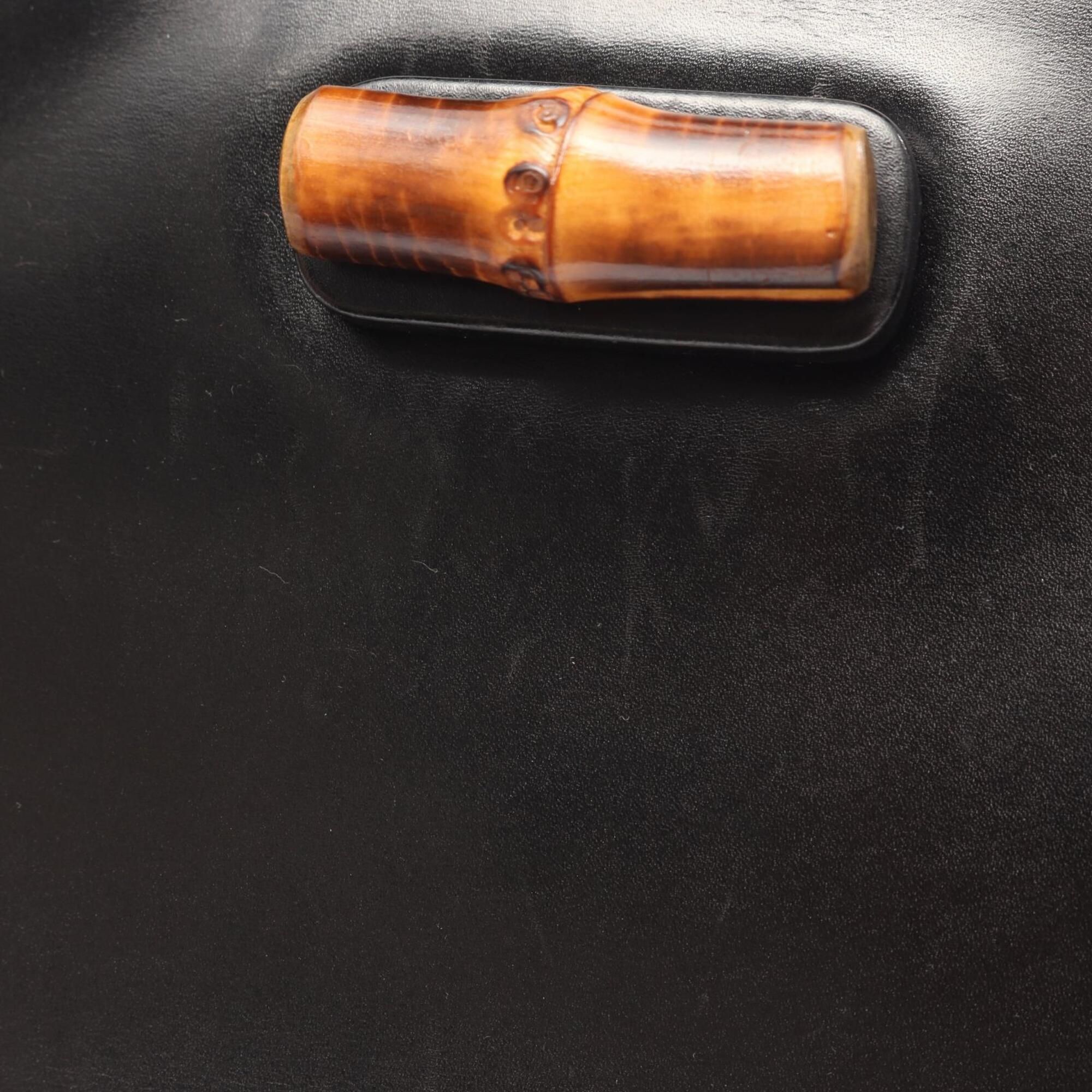 Bamboo Leather Handbag (Pre-Owned) - Gucci - Modalova