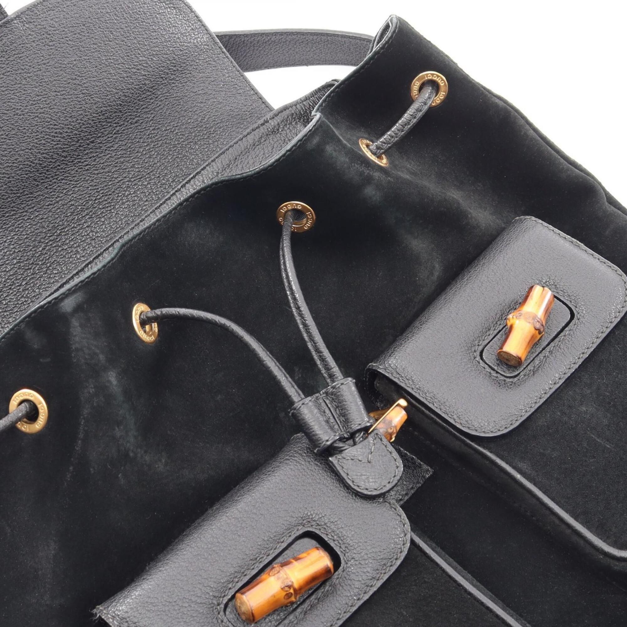 Suede Leather Backpack Handbag (Pre-Owned) - Gucci - Modalova