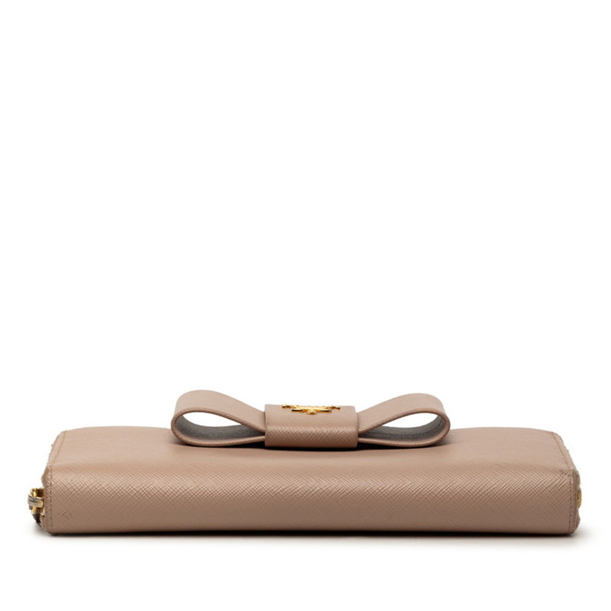 Leather Long Wallet (Bi-Fold) (Pre-Owned) - Prada - Modalova