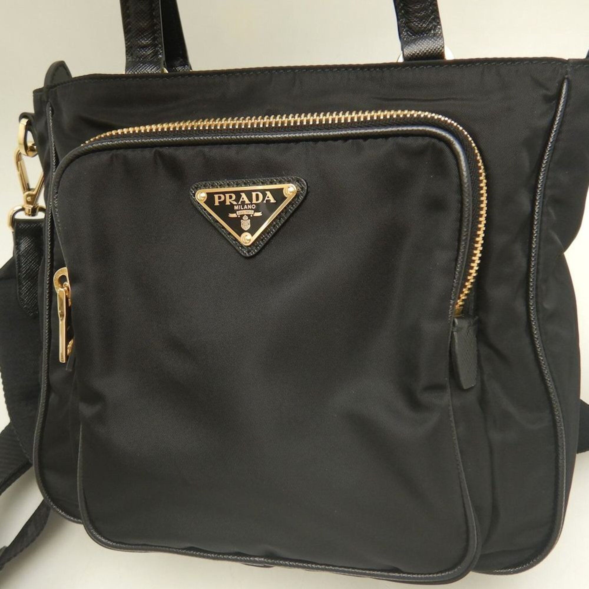Nylon Leather Handbag (Pre-Owned) - Prada - Modalova