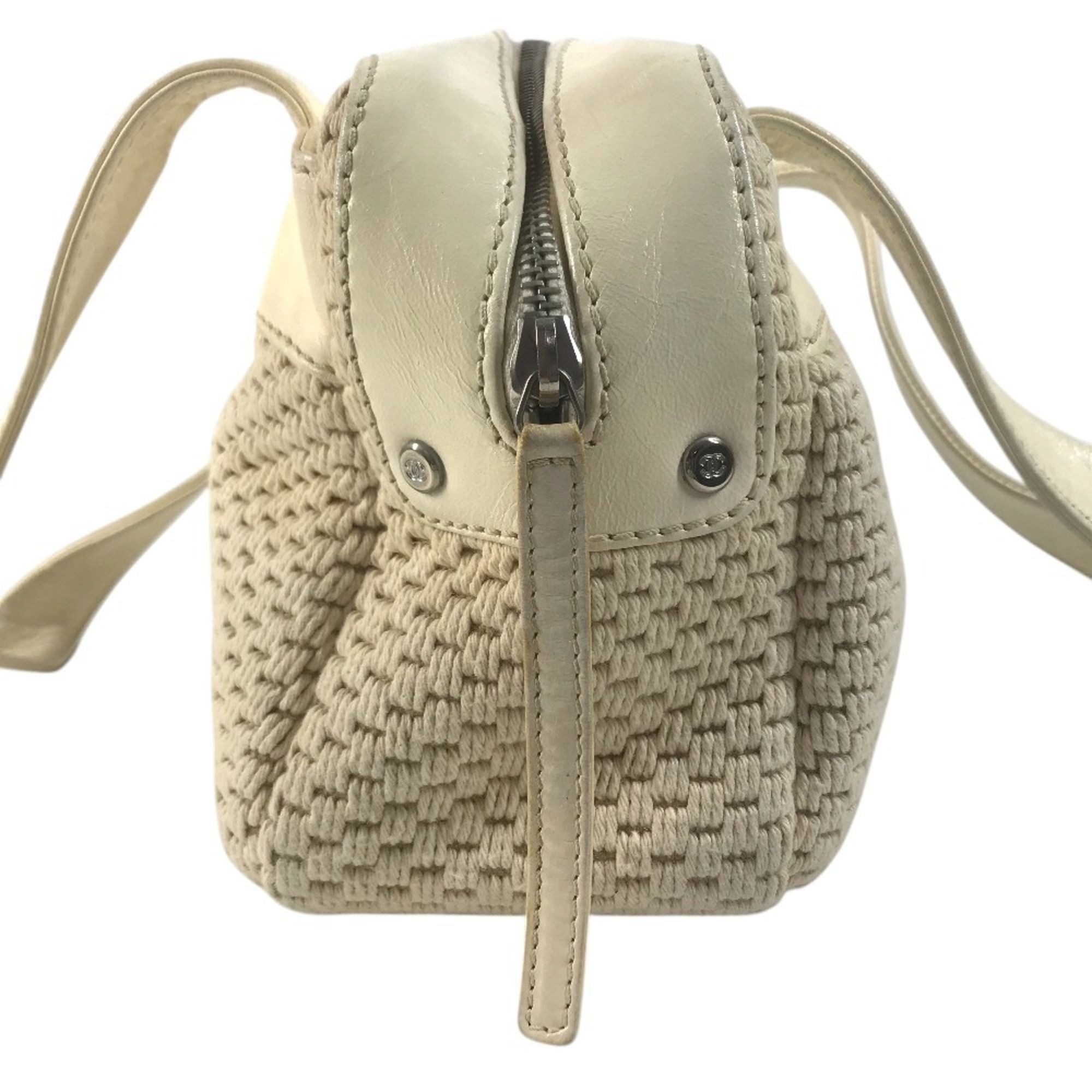Leather Canvas Handbag Shoulder Bag (Pre-Owned) - Chanel - Modalova