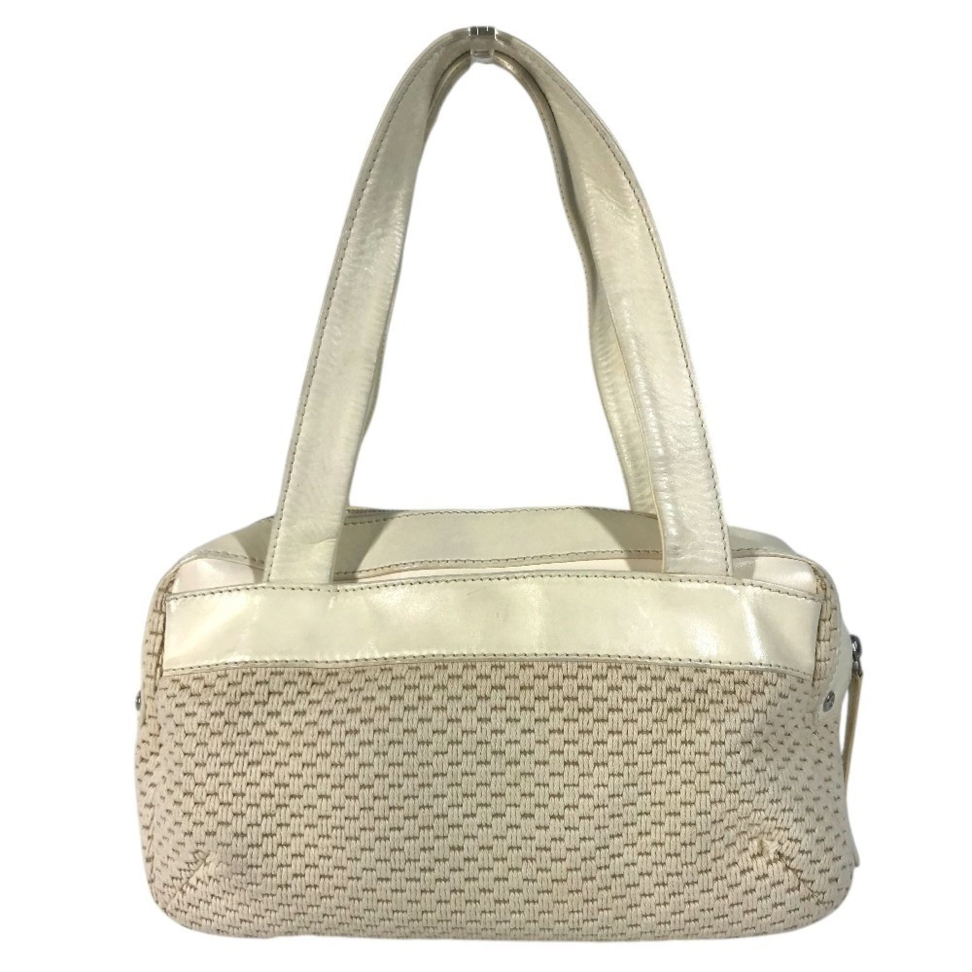 Leather Canvas Handbag Shoulder Bag (Pre-Owned) - Chanel - Modalova